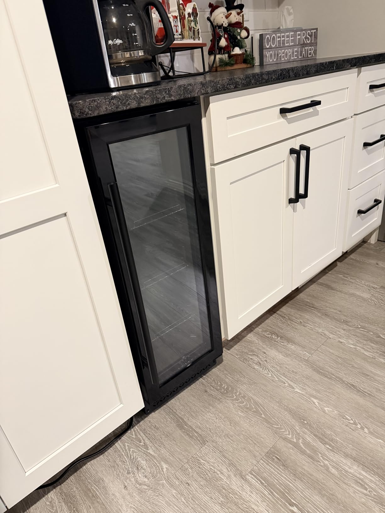 24 Inch Wine Fridge, 187-Bottle Large Capacity Wine Cooler Refrigerator, Freestanding or Built-in Tall Wine Cooler with Upgraded Compressor, Low Noise For Home customer photo 1