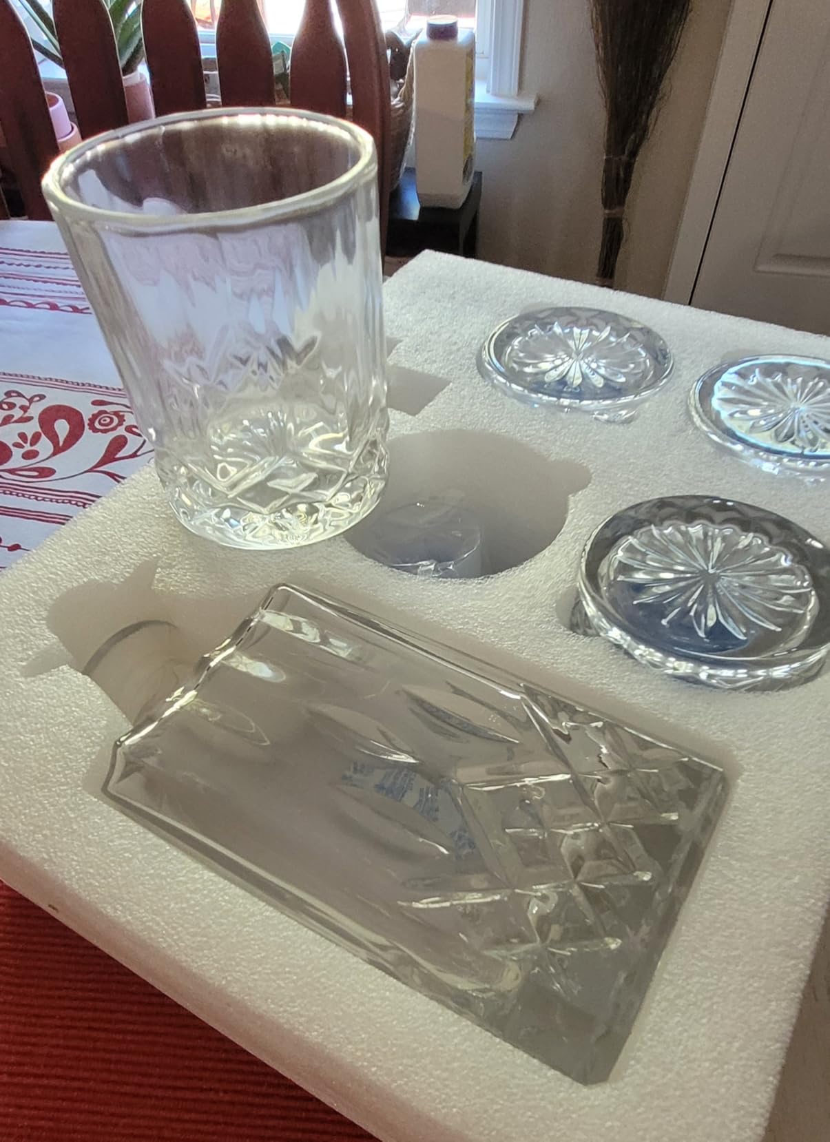 Whiskey Decanter Set for Men, 4*Crystal Whiskey Glasses(Get 4 Silicone Ice Mold Free), Lead-Free Decanter Set for Whiskey, Bourbon, Scotch, Anniversary Christmas Gifts for Dad, Husband, Whiskey Lovers customer photo 2
