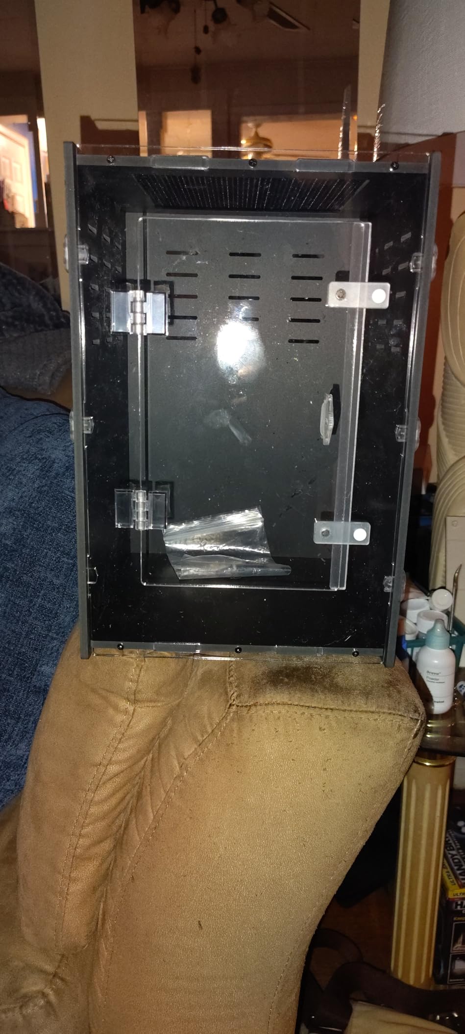 Reptile Tank 16x16x24 Terrarium - PVC Reptile Enclosure for Crested Gecko, Chameleon, Snake Habitat | Tree-Dwelling Cage & Snake Enclosure customer photo 2
