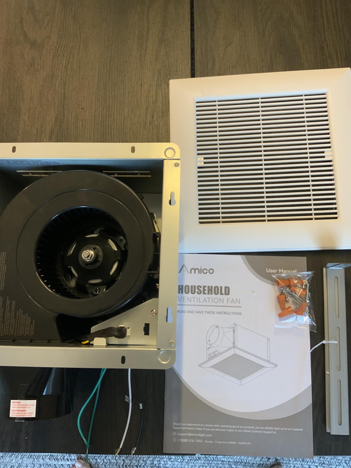 Amico Bathroom Exhaust Fan, 1.0 Sones, 110 CFM, Low Noise, Household Bath Ventilation Fans, Ceiling Mounted customer photo 1
