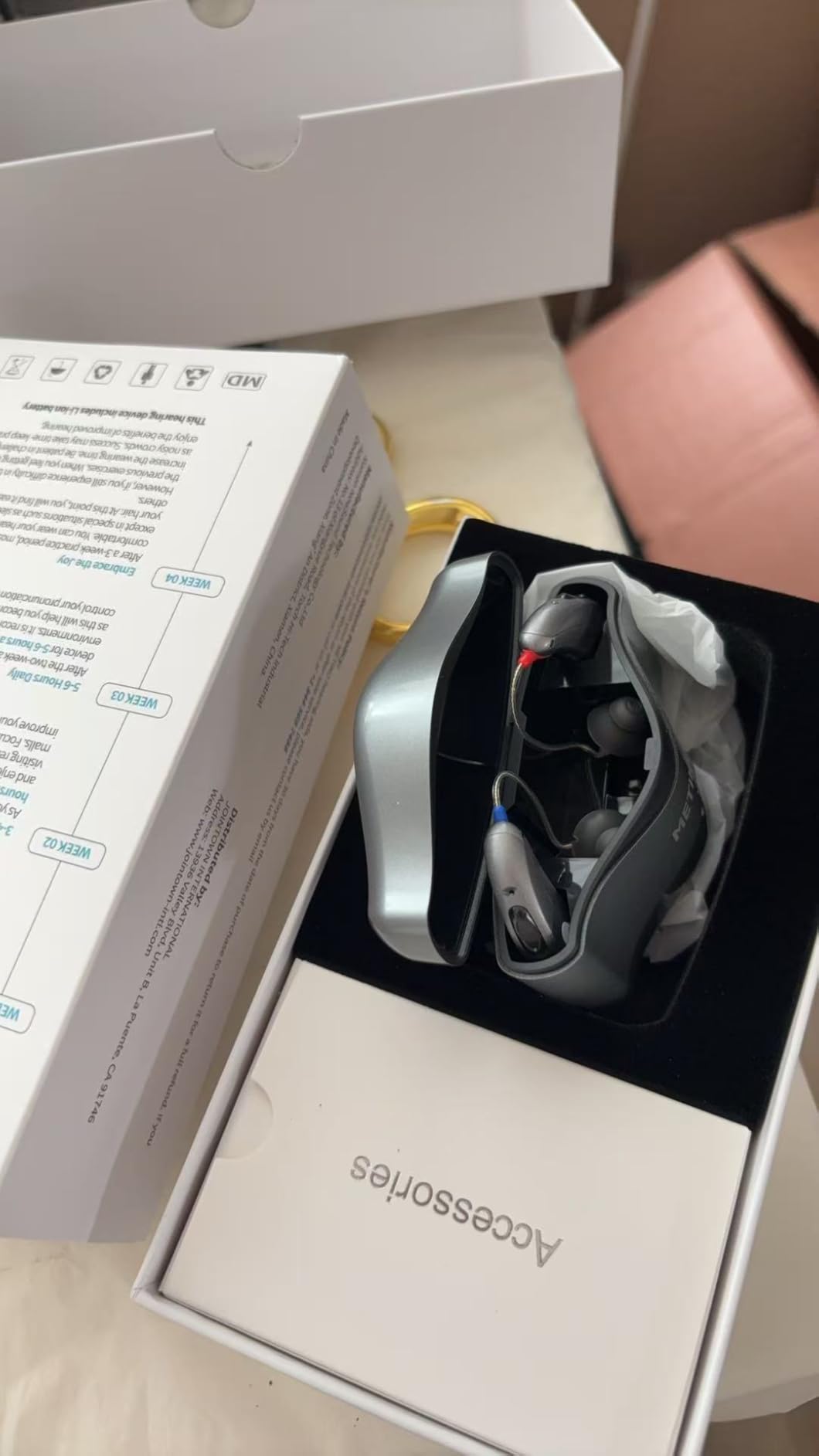 METIKO-Elclear 64-Channel Hearing Aids with AI Noise Cancellation, Bluetooth APP-Control, Rechargeable OTC Hearing Aid Ultralight Invisible for Seniors Adults, Silver customer photo 1