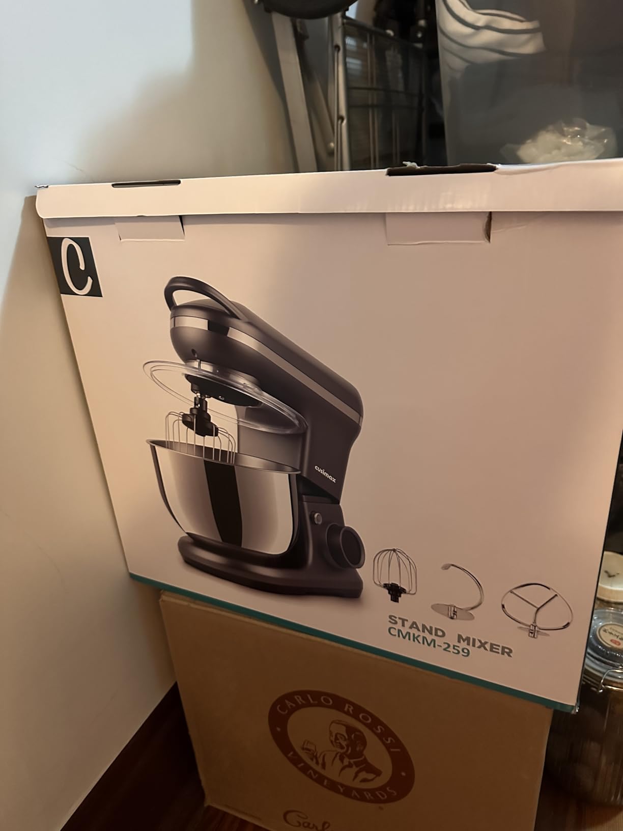 CUSIMAX Stand Mixer, Dough Mixer with Digital Switch Control Timer 15mins & 8-Speed, 5-Quart 650W kitchen Electric Mixer, Tilt-Head with handle, Dough Hook, Wire Whip & Beater, Grey customer photo 1