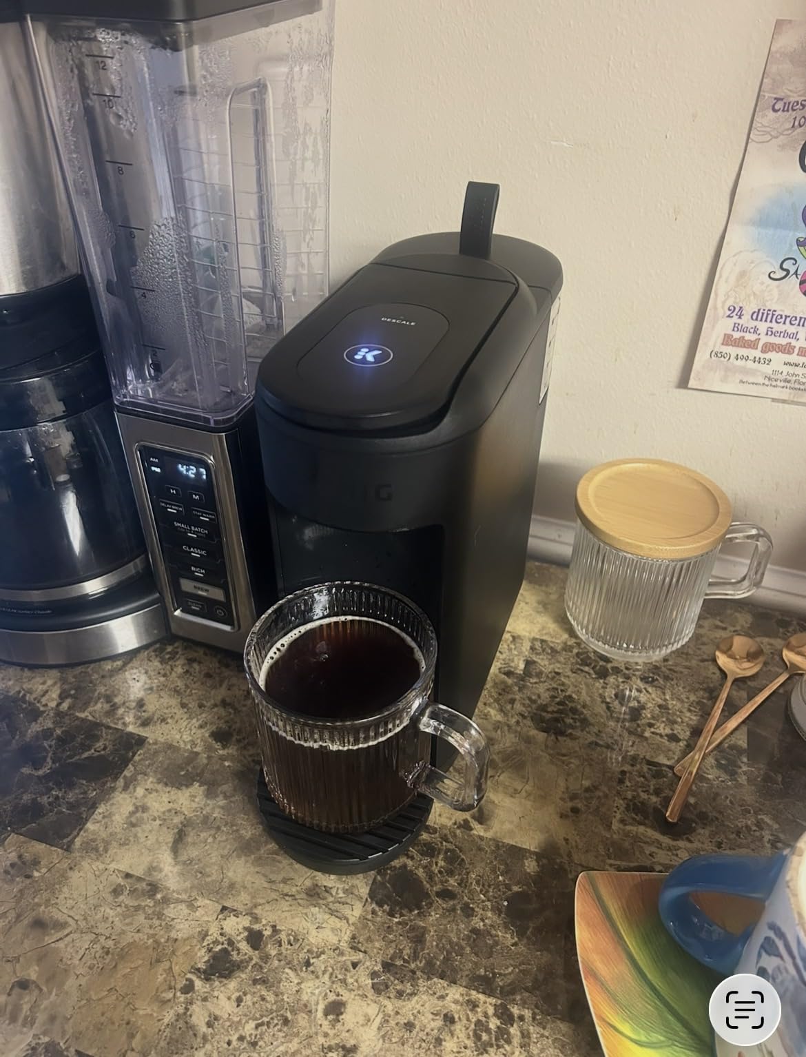 K-Mini Mate Single Serve K-Cup Pod Coffee Maker, Brews Up to 12 oz Cup, Compact Portable Coffee Machine for Small Spaces, Great for Dorms & Offices, Glamping Green customer photo 2