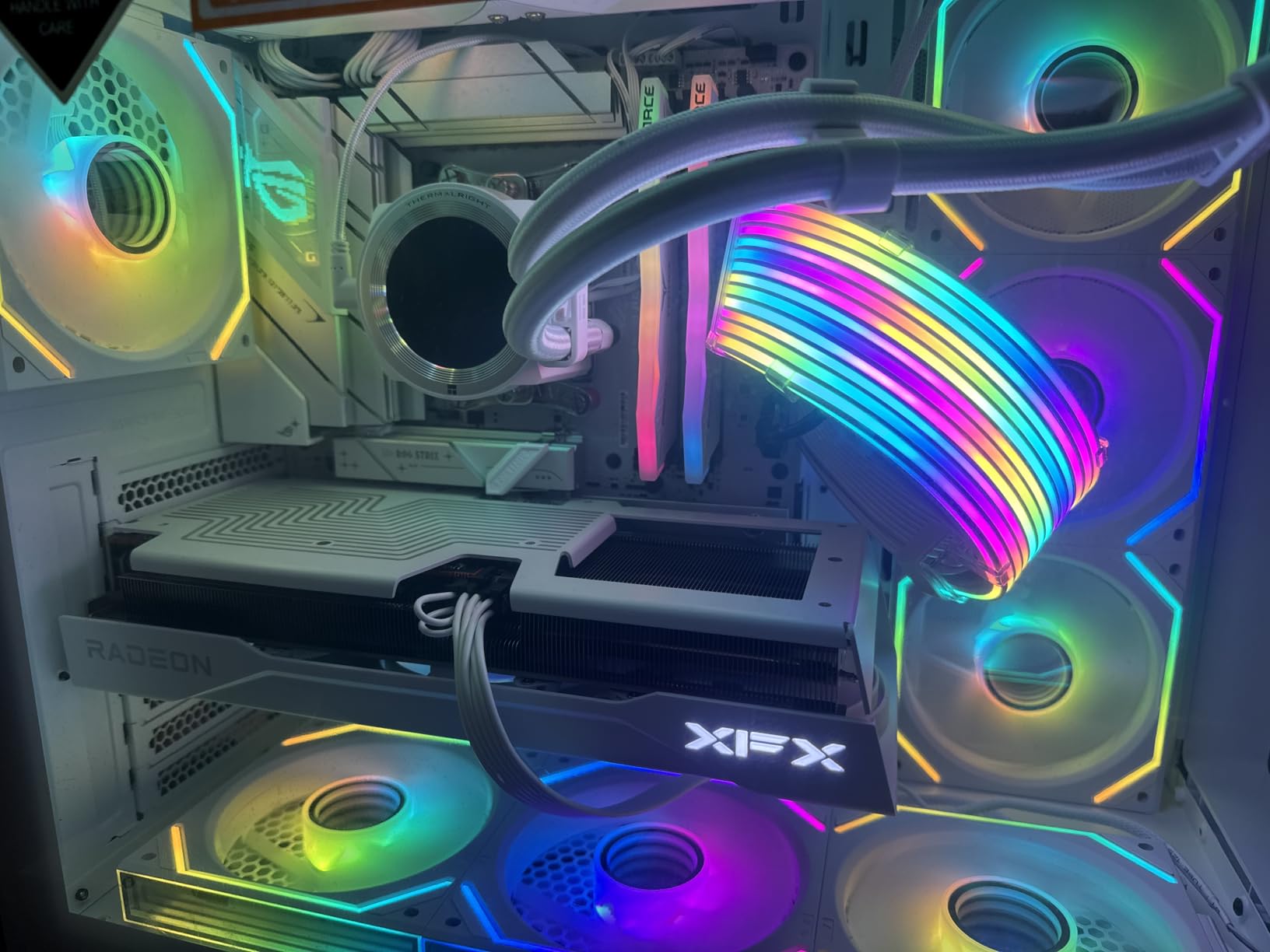 AsiaHorse [20+Exclusive Custom Lighting] ASH-S1 ARGB Fan Hub, Unique Color-Learning Mode & Preset Effects, 9-Port PWM & Addressable ARGB with Remote Control, Aura Sync Compatible, for Custom PC Build customer photo 2