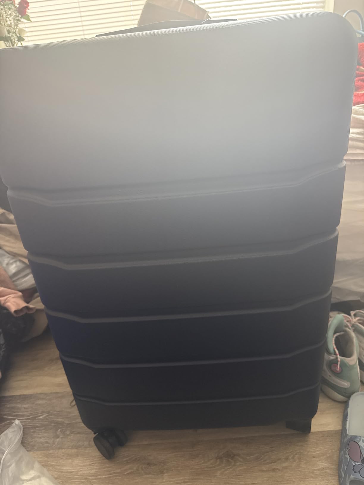 28 Inch Expandable Hardside Carry On with Spinner Wheels & TSA Lock, ABS Hard Shell Lightweight Rolling Luggage Suitcase, Blue customer photo 1