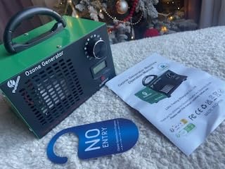 Ozone Generator & Ozone Odor Eliminator 60,000mg/h, Industrial & Home Ozone Machine with Temp/Humidity Display, Removing Odors for Rooms, Smoke, Cars, Pets, Basements, Farms(Green) customer photo 2