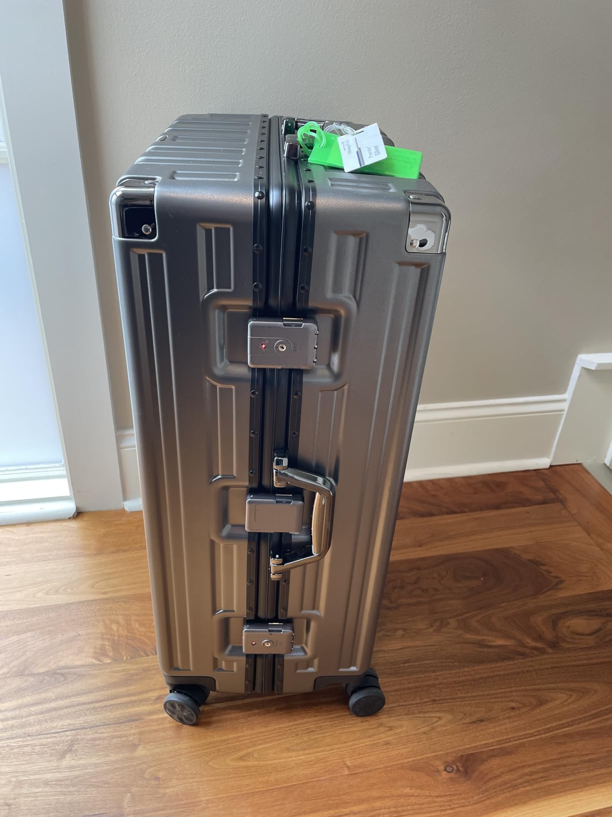 Aluminum Frame Luggage 28 Inch Checked Suitcase with Spinner Wheels TSA Approved No Zipper Hard Shell Luggage PC+ABS Travel Suitcase customer photo 1