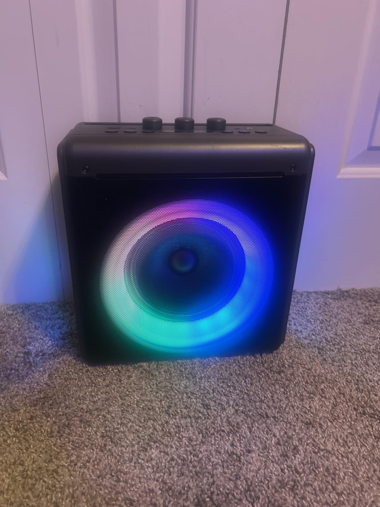 Karaoke Machine, 2 Wireless Rechargeable Microphones, 200W Speaker | Bluetooth 5.3, 20H playtime, LED lights, Portable, tablet holder and TWS for family karaoke, home parties and outdoor events customer photo 1