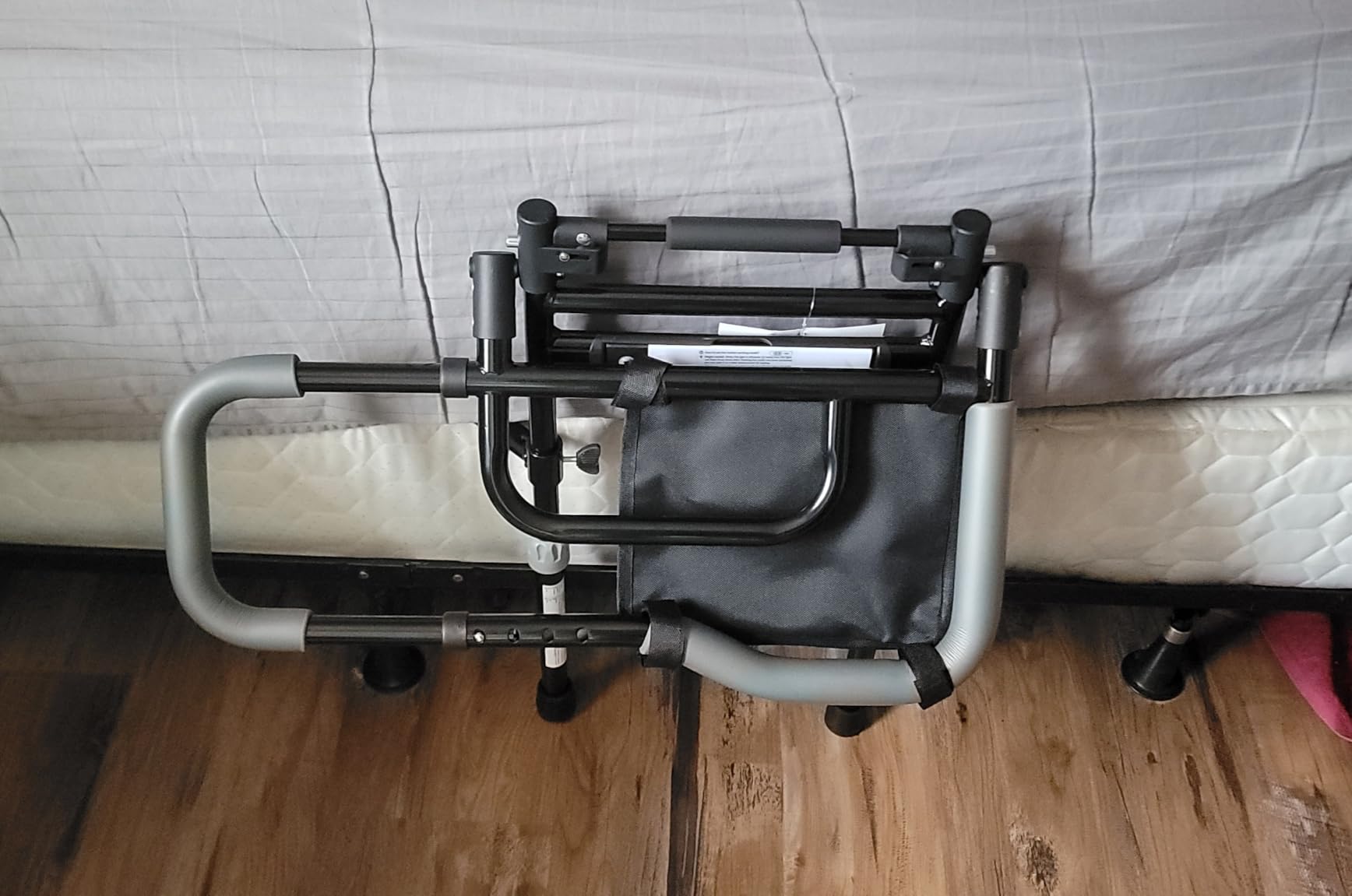 Bed Rails for Elderly Adults Safety, Foldable Bed Assist Rails for Seniors with Sensor Light & Storage Pocket, Adjustable Height, 180 Degree One-Hand Folding Bed Side Rails Fit King Queen Full Twin customer photo 1