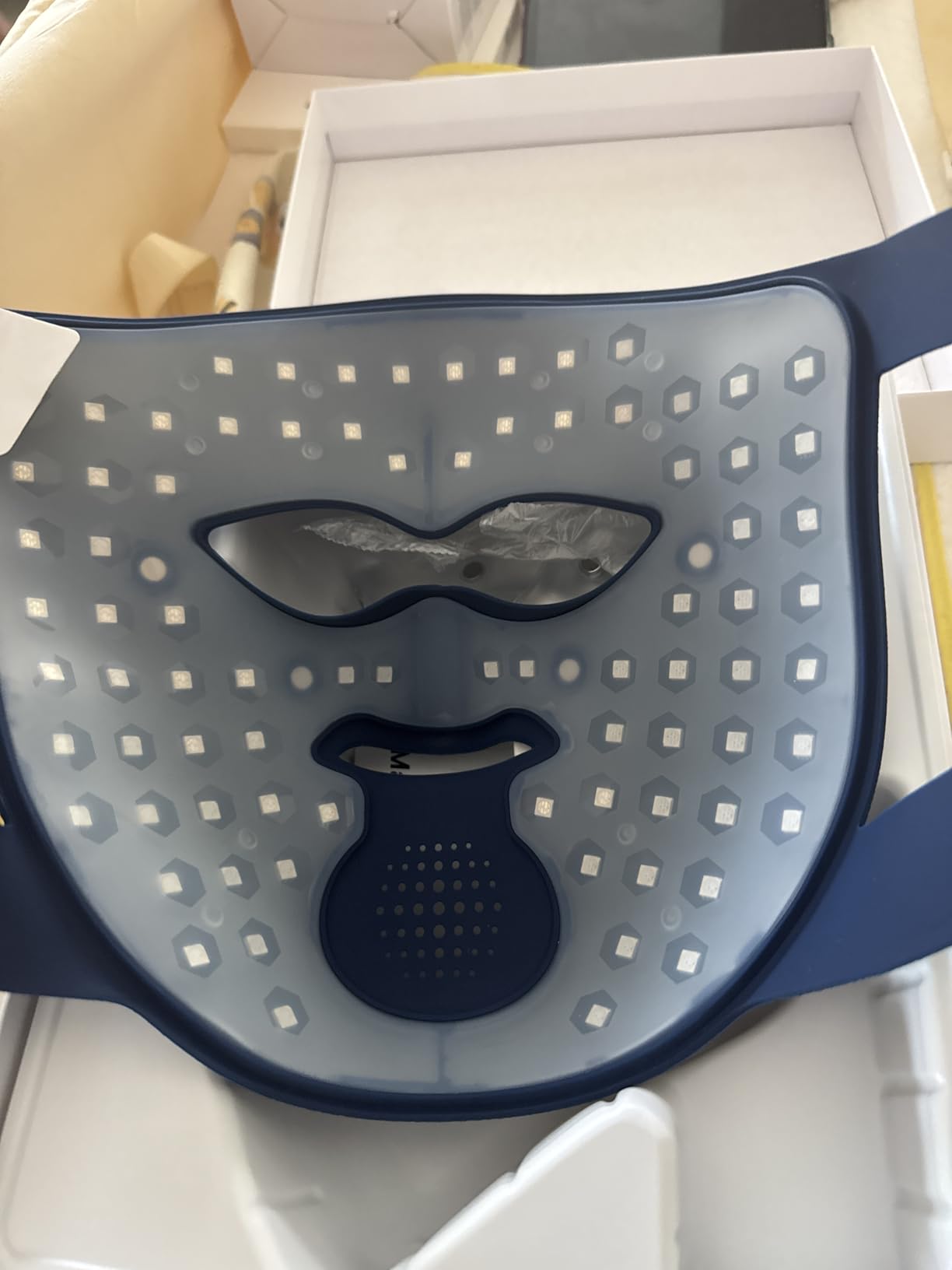 Glow 4D Wireless Red Light Therapy Mask for face - Dual NIR, 320 LEDs, 4 Modes, Under-Eye Cooling, Cordless & Rechargeable LED Face Mask customer photo 1