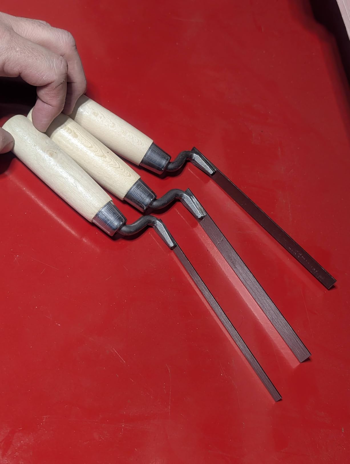 Lothee 3 Pieces Tuck Pointer Trowel Set with Wood Handle, 6-3/4