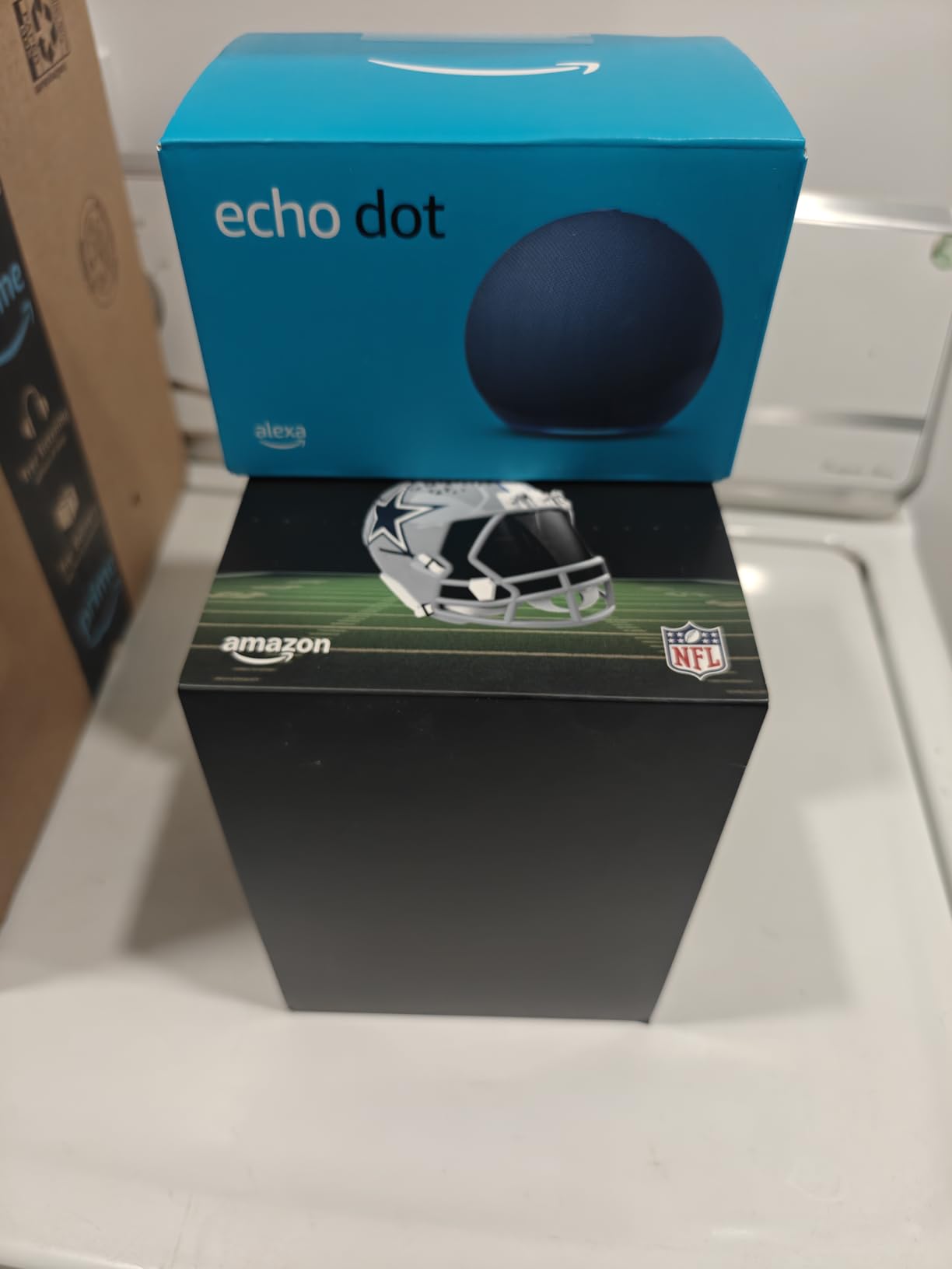 NFL Echo Dot Bundle: Includes Echo Dot | Charcoal and Limited-Edition NFL Helmet Stand | Kansas City Chiefs customer photo 1