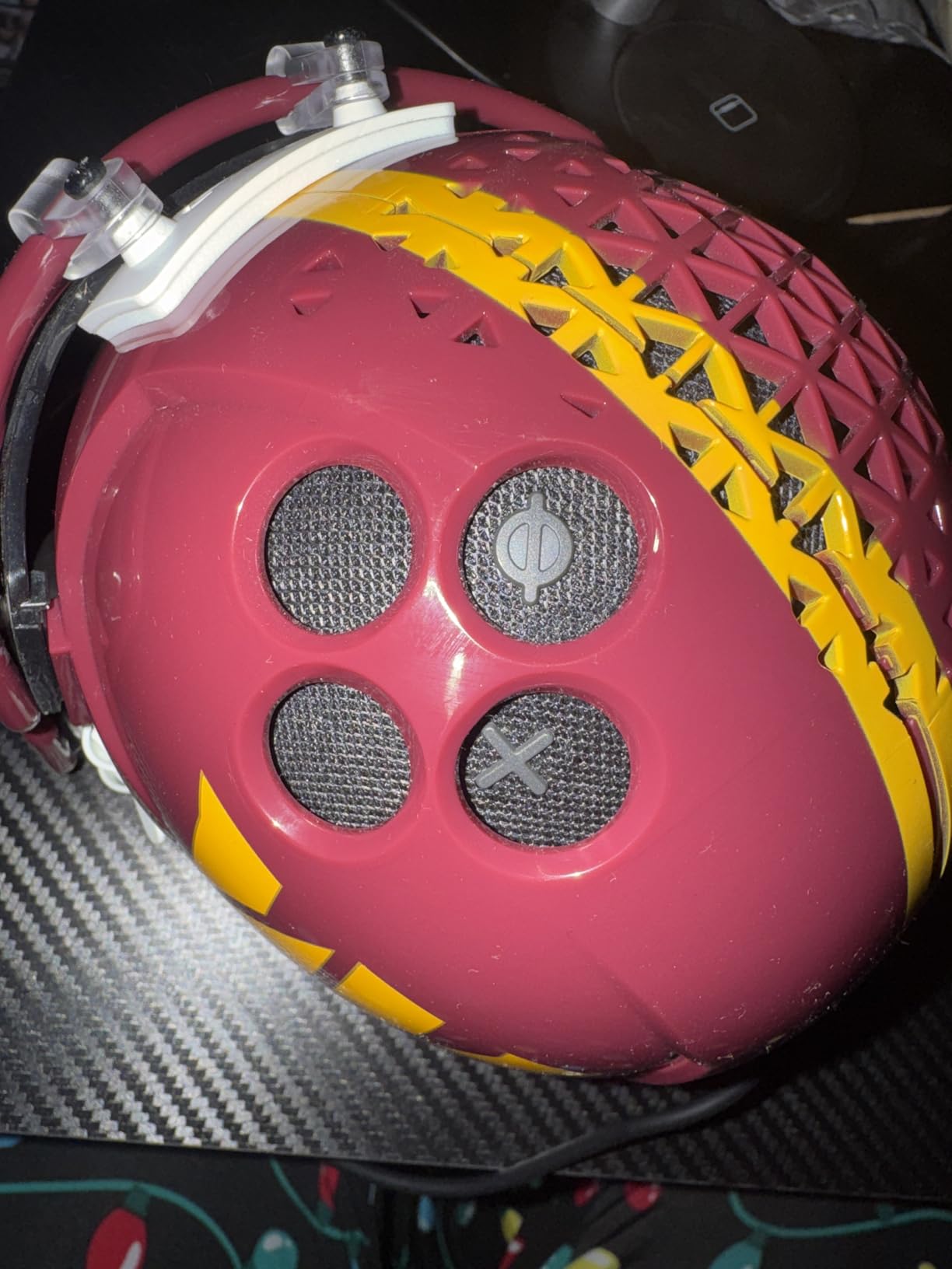 NFL Echo Dot Bundle: Includes Echo Dot | Charcoal and Limited-Edition NFL Helmet Stand | Kansas City Chiefs customer photo 2