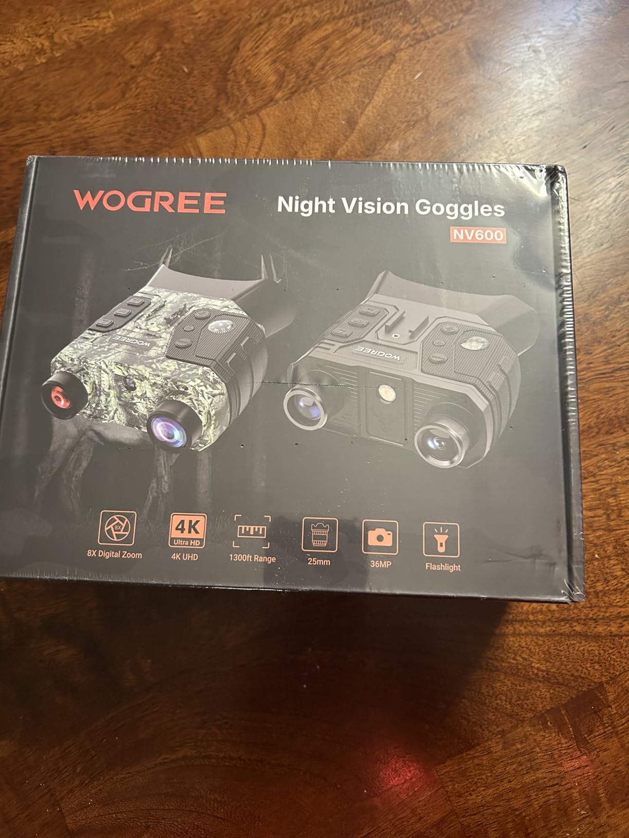 Night Vision Goggles, 4K Night Vision Binoculars for Adults, 36MP, 1300FT Range,8X Digital Zoom, Flashlight & Compass, 5000mAh Battery, Infrared Vision, 32GB Card, for Camping & Security customer photo 2