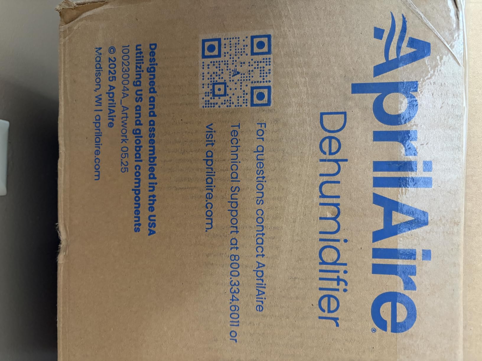 AprilAire E050PZ 50-Pint Professional-Grade, Whole-House Dehumidifier with drain hose for up to 1,600 Sq. Ft. with S86WMUPR Wi-Fi Thermostat, Drain Hose, Condensate Pump, Bracket, and Hanging Kit customer photo 2