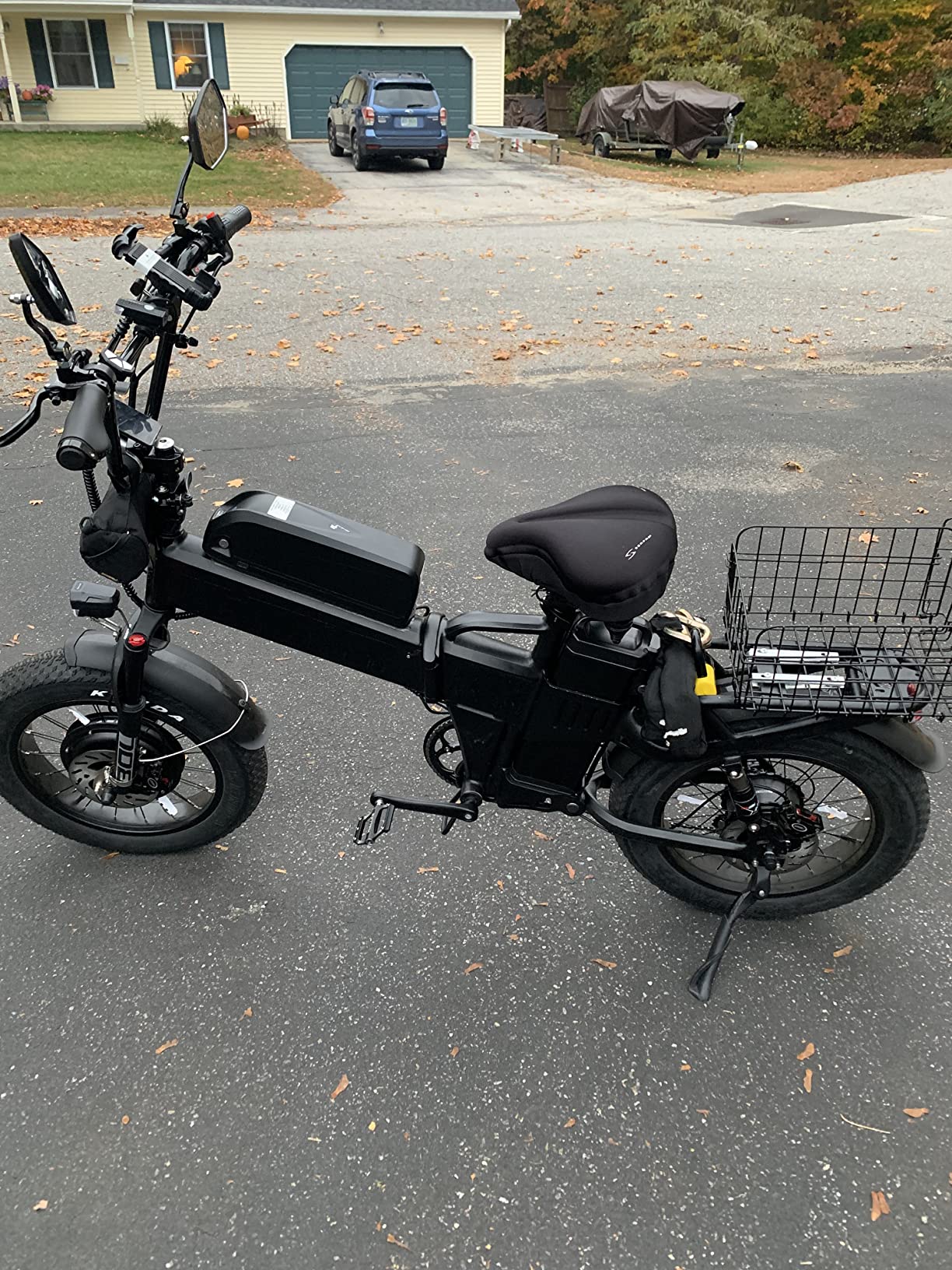 Wallke Titan X1 Retro Carbon Fiber Frame Lightweight Electric Bike for Adults, 3800W Peak Powerful Motor 40MPH Fast Ebike, 20x5.0 Puncture-Proof Fat Tire Harley E-Bicycle, Long Range 48V 30Ah Battery customer photo 2