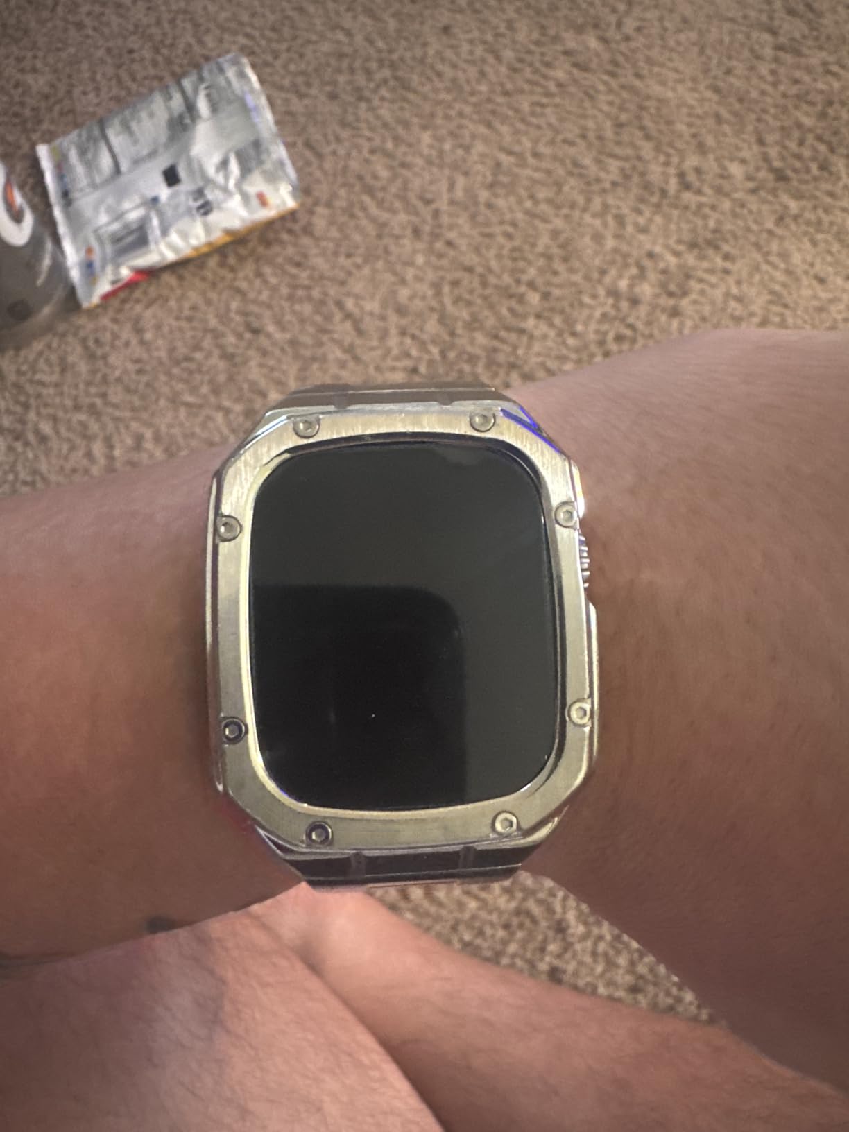 Apple Watch Ultra 3 [GPS + Cellular 49mm] Running & Multisport Smartwatch w/Rugged Titanium Case w/Black Titanium Milanese Loop - L customer photo 1