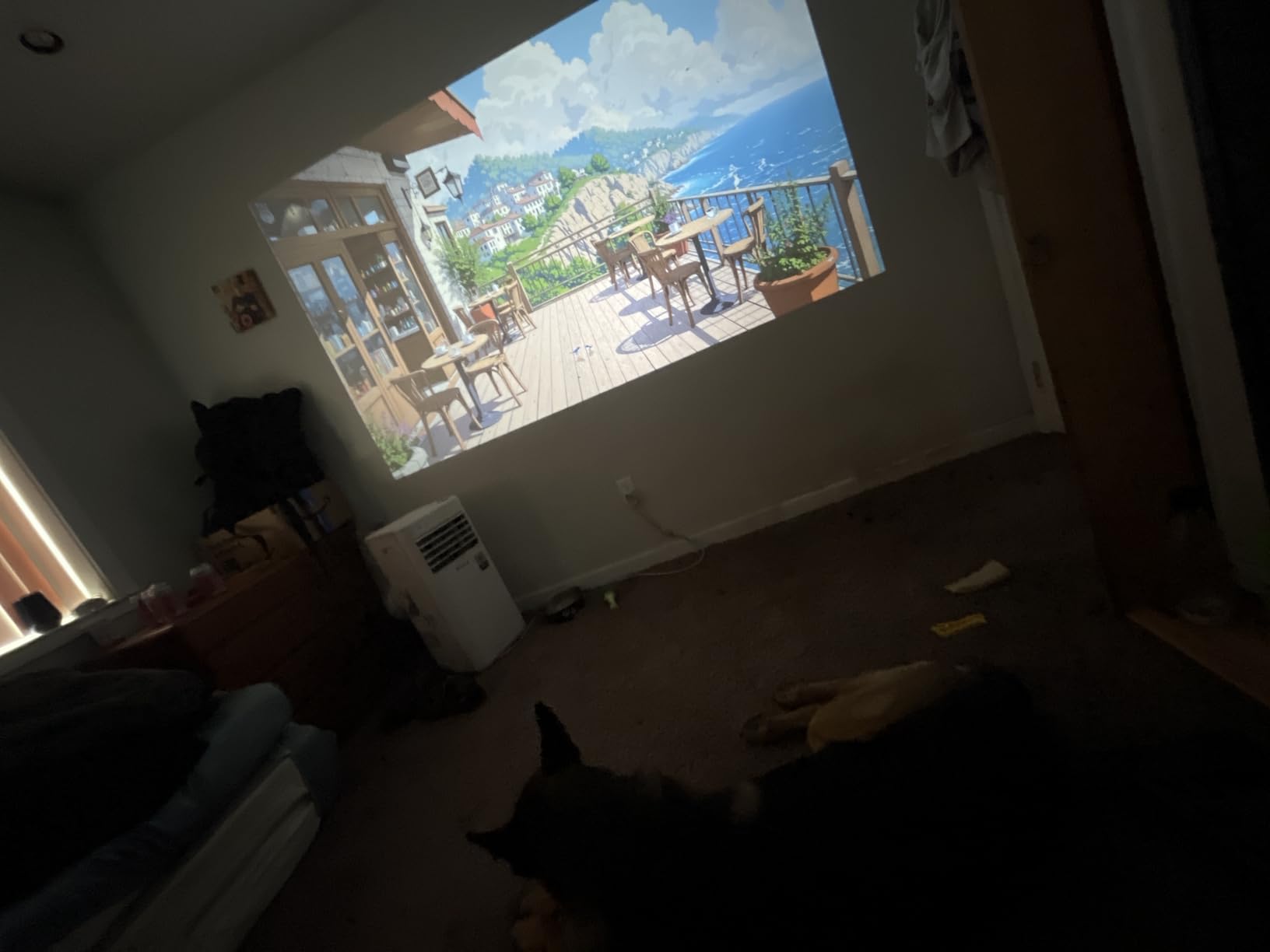 Vibe One Battery Powered 1080P Smart Portable Projector, Google TV with Licensed Netflix, Sound by JBL, Built-in Battery, Auto Focus Auto Keystone, HD Outdoor Movie Projector for Home (Ash) customer photo 1