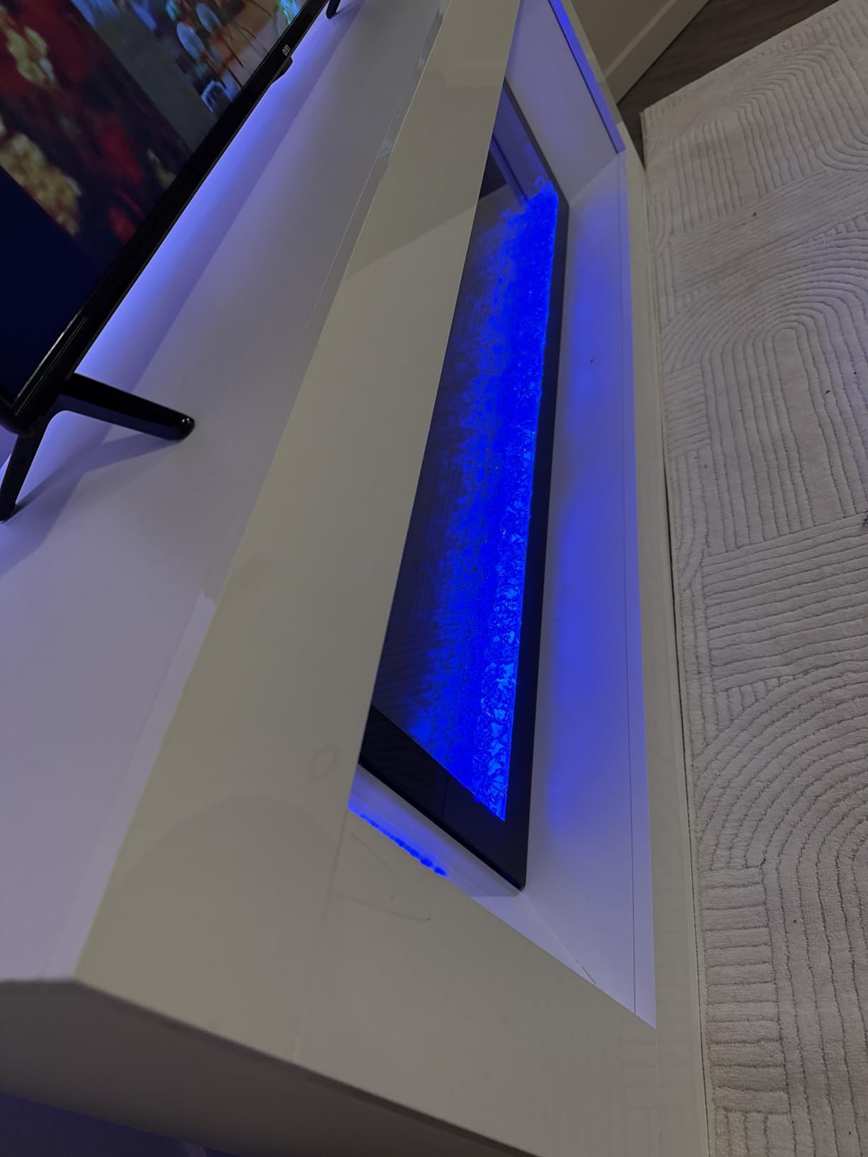 High Gloss Fireplace TV Stand with 47