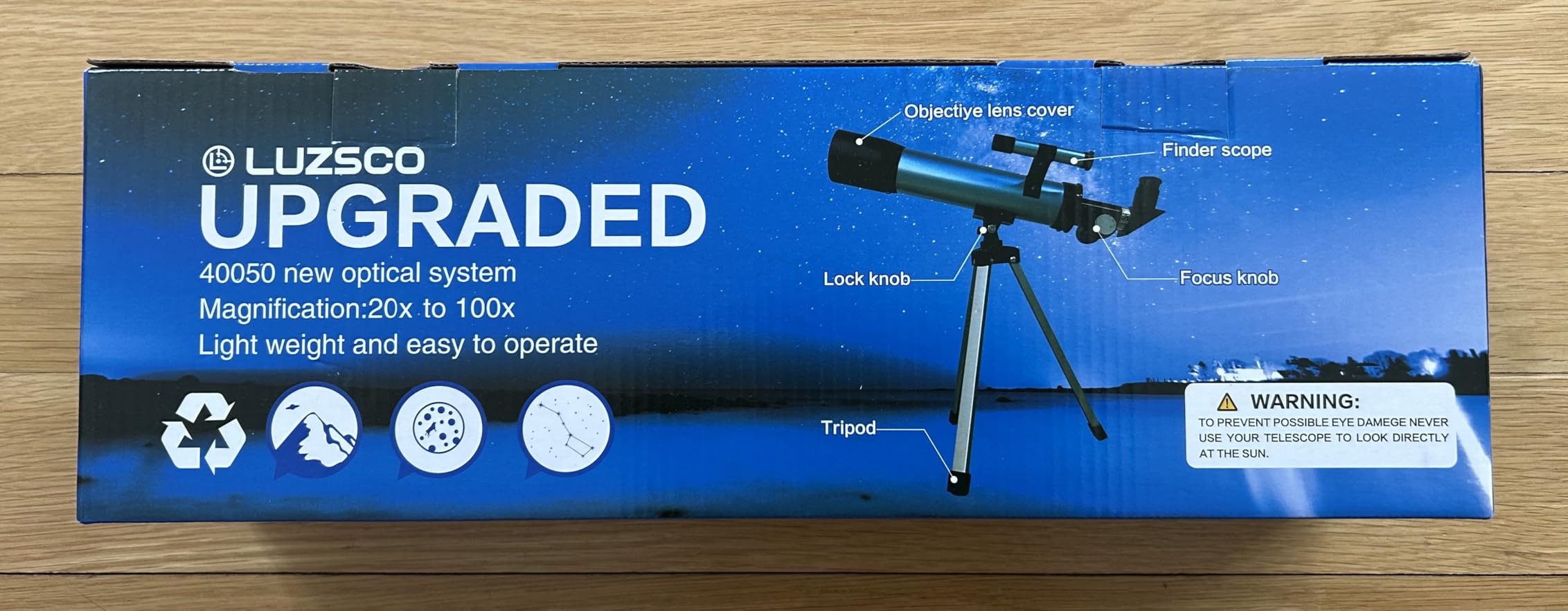 Telescope for Kids 50mm 100x Magnification Beginner Silver Telescopio with Tripod, 2 Eyepieces, Finder Scope Set, STEM Educational Astronomy Chritstmas Gift for Boys & Girls Ages 6-12 customer photo 1