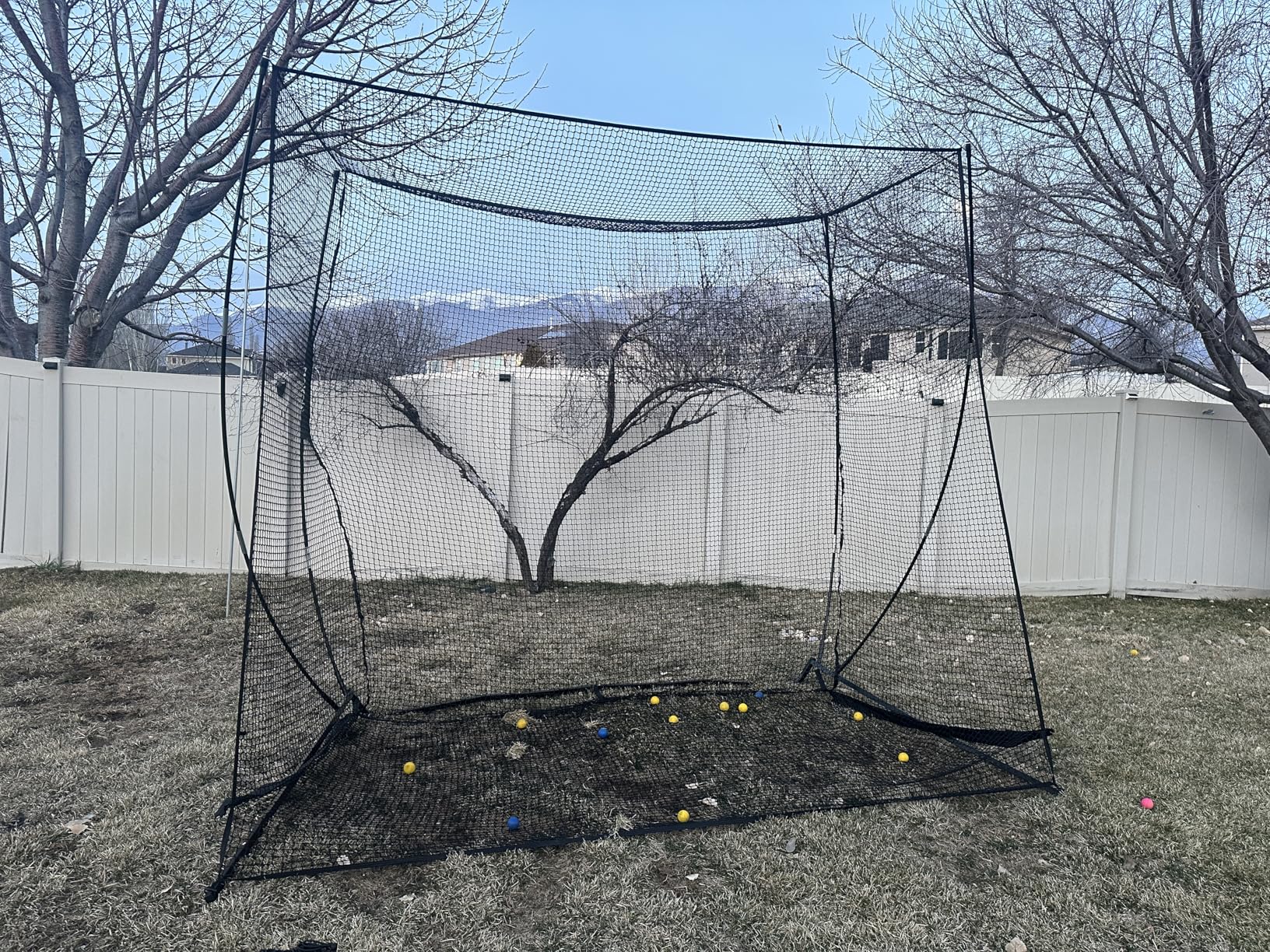 MOXOW 10 x 8 ft Golf Cage Practice Hitting Net with HD Simulator Screen - High-Impact Screen and Safety Structure Design for Indoor & Outdoor Golf Training customer photo 2