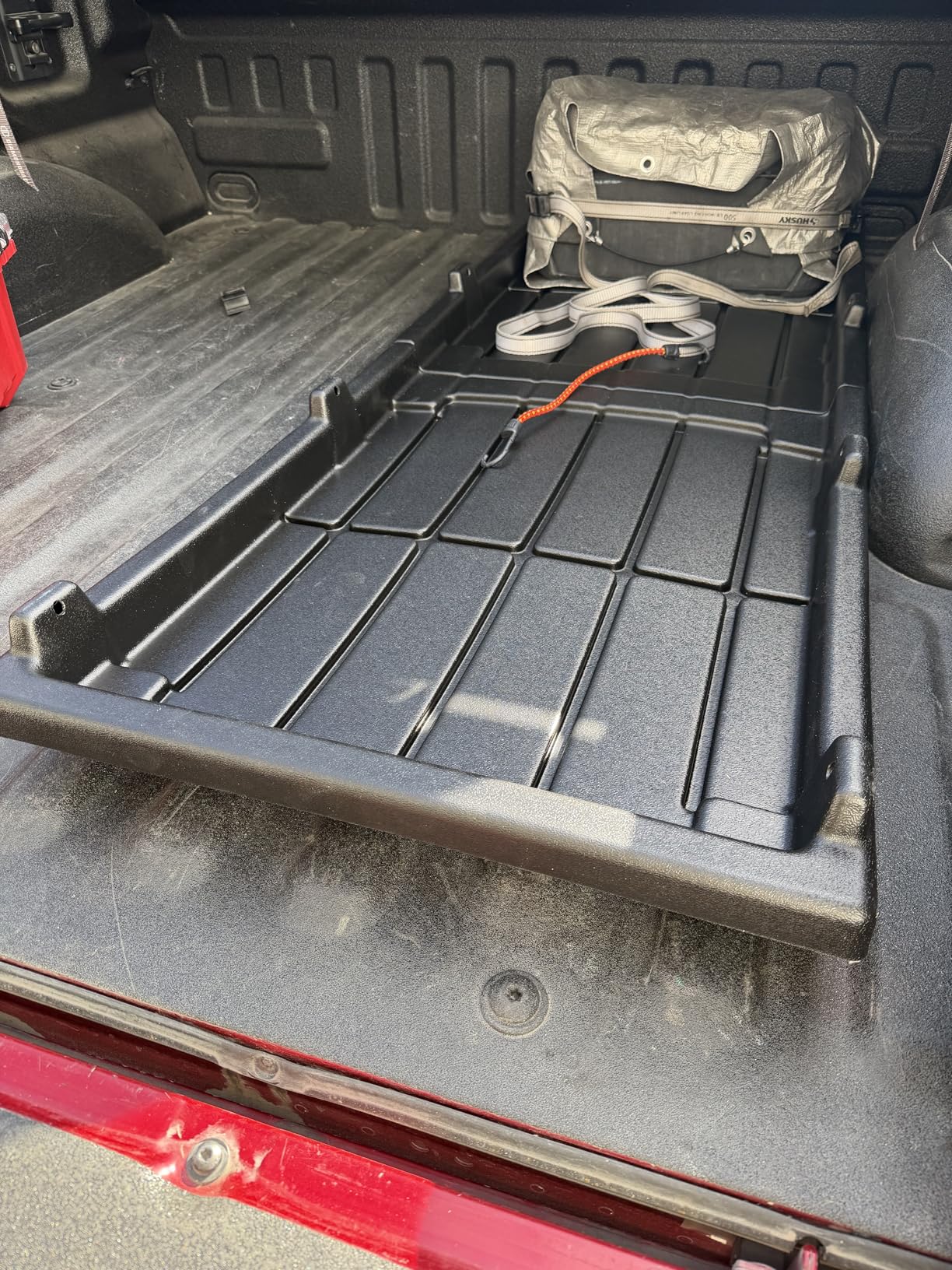 Slide-Out Truck Bed Cargo Tray Compatible with Ford F150 Chevy Silverado GMC Sierra Dodge Ram Toyota Tundra HDPE Lightweight Sliding Organizer Trolley System Accessories (5.2FT+ Bed ONLY) customer photo 1