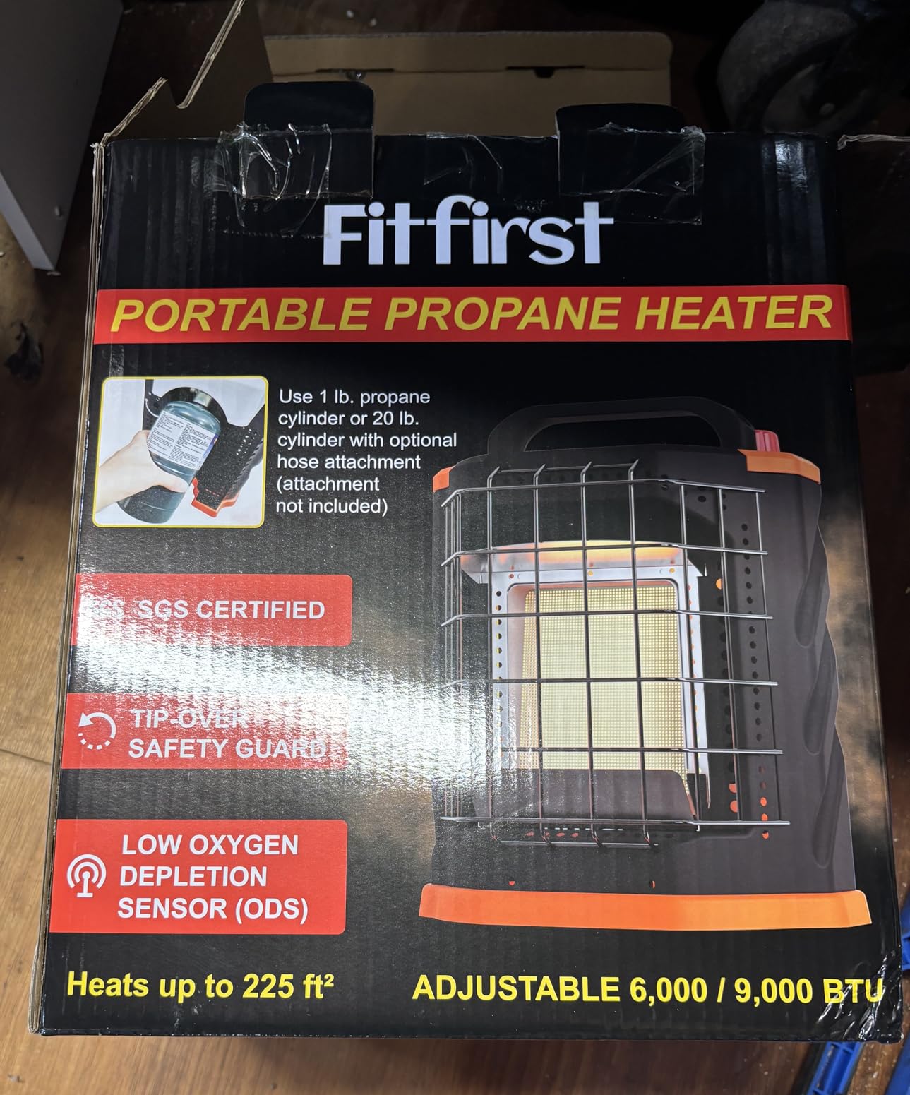 Fitfirst Portable Propane Heater - 9000 BTU Outdoor Tent Heater for Camping, 2 Heat Settings & Tip-Over/ODS Protection, Essential for Patio, RV, Garage, Ice Fishing, Hunting, Power Outage customer photo 1