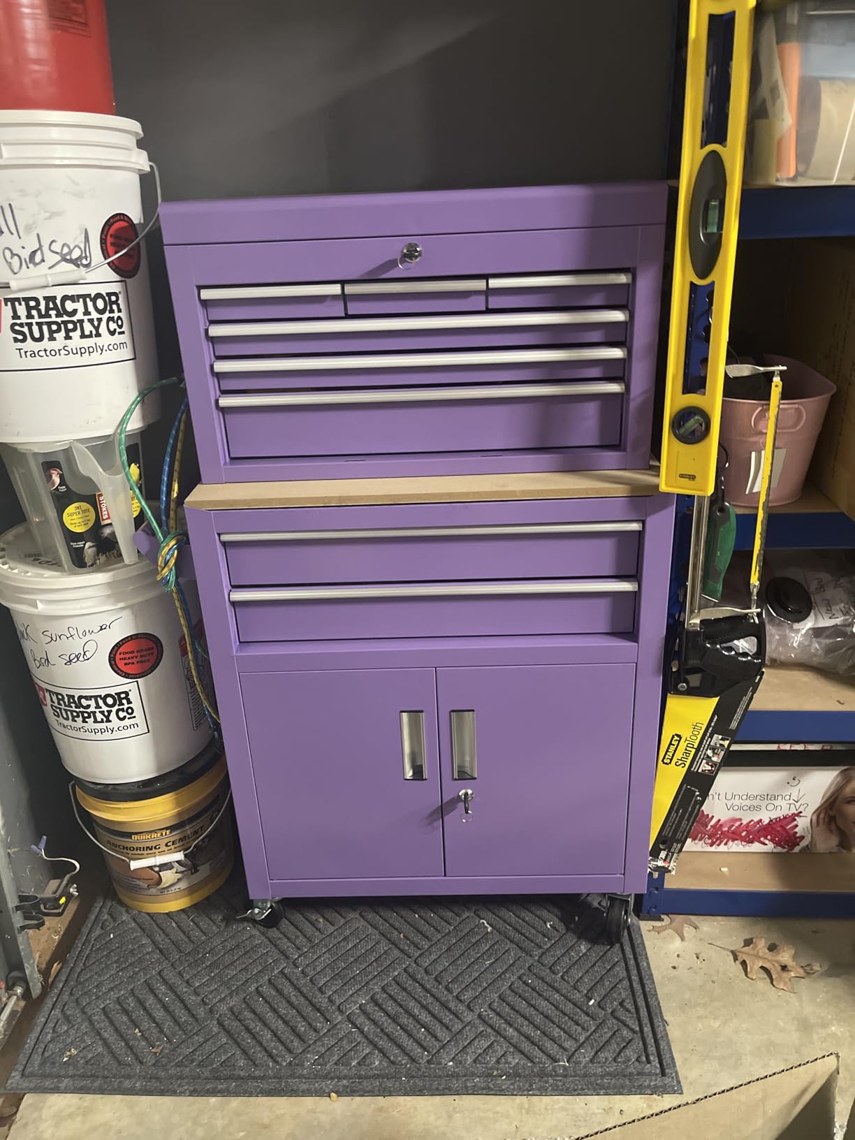 Superday Metal Tool Chest, 8 Drawer Rolling Tool Chest with Wheels, Detachable Tool Storage Cabinet with Lock, Assembled Steel Tool Cart with Liner & Hooks customer photo 1