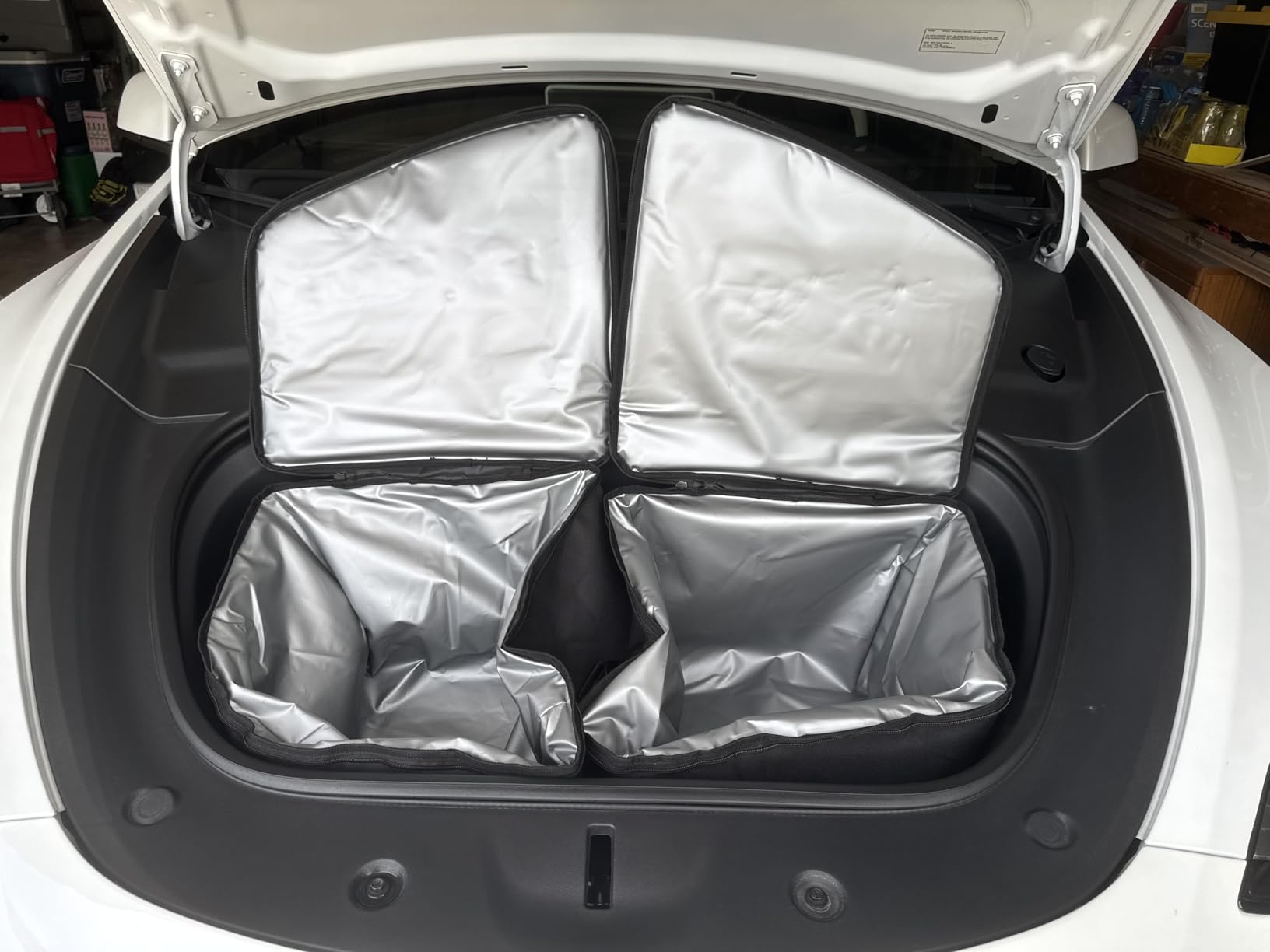 for Tesla Model Y Frunk Cooler Organizers, AYAMAYA Insulated & Leak Proof Camping Coolers, Portable Front Trunk Storage Bags with Lid and Strap for Tesla Model Y Accessories, Set of 2 customer photo 2