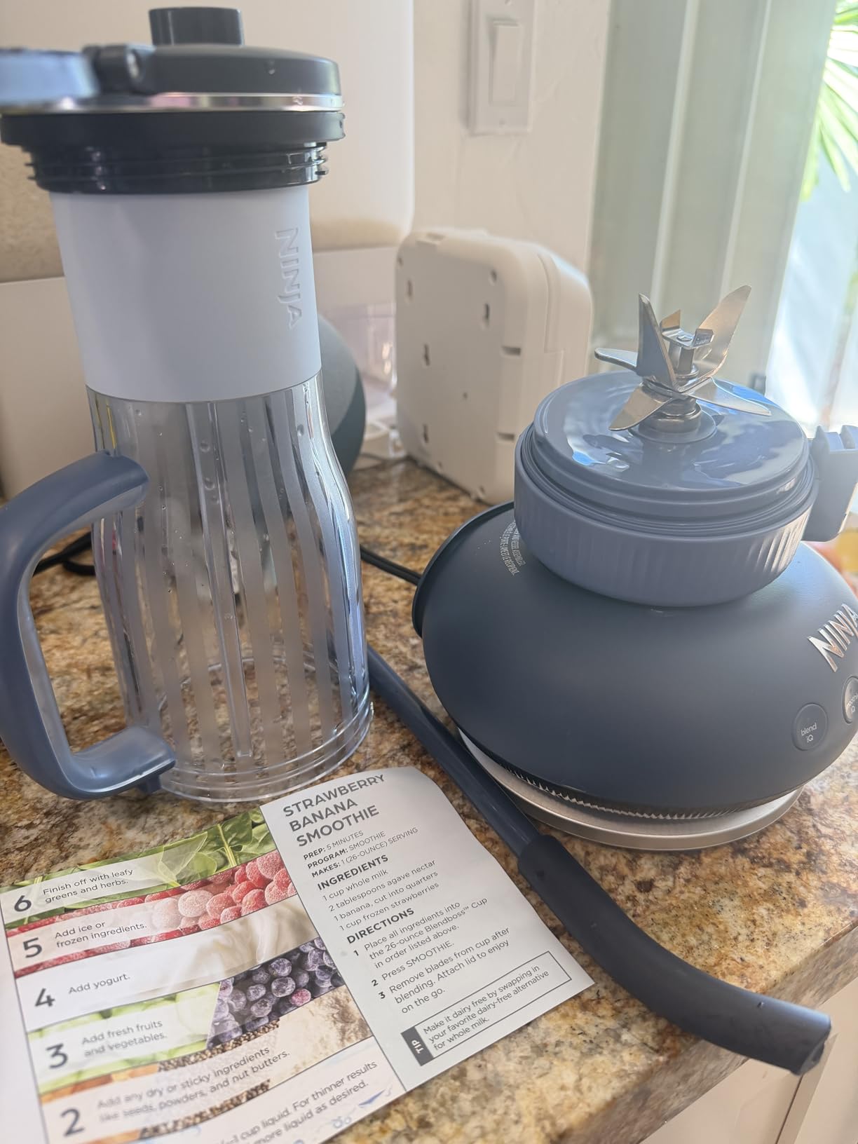 Ninja Blendboss | Personal Blender for Smoothies & Frozen Drinks | 26oz Travel Tumbler with LeakProof Lid, Chug Spout & Detachable Straw | Auto-iQ Technology | Lavender Lemonade | DB351PR customer photo 2