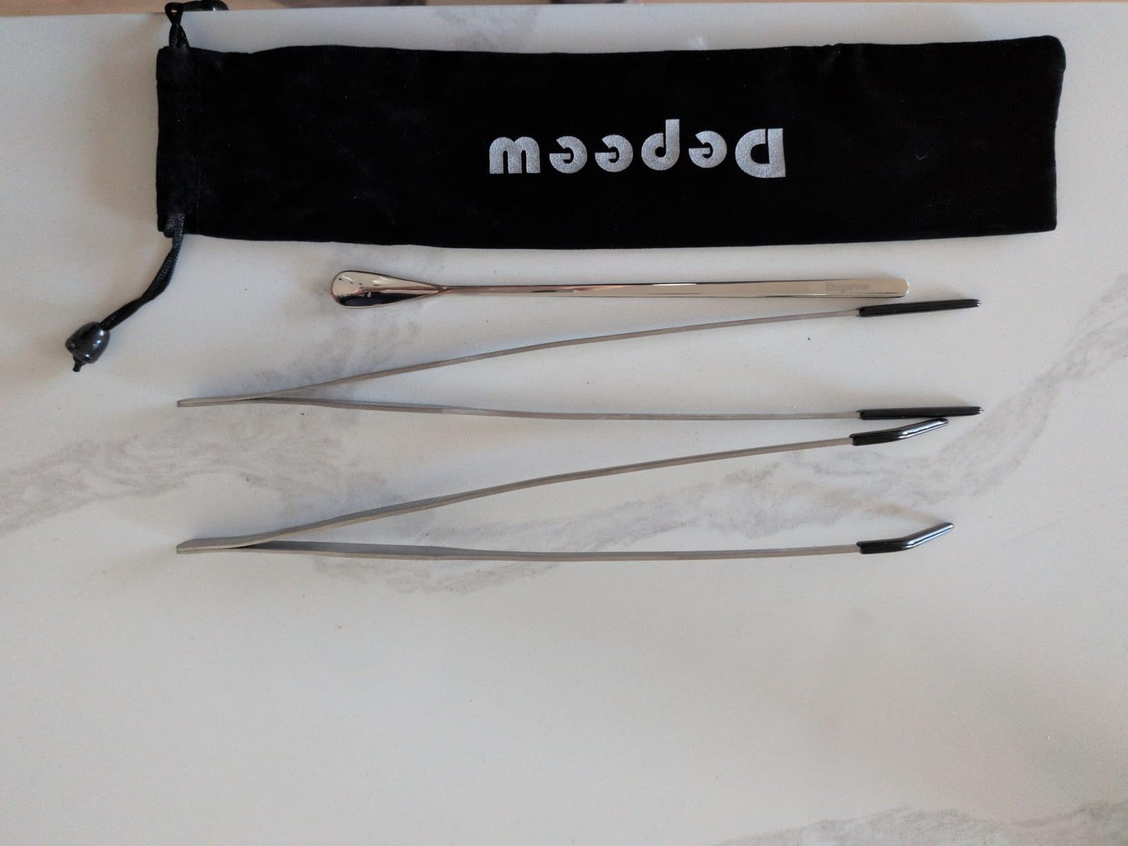 Reptile Feeding Tongs Long Tweezers, 4 Pack Stainless Steel Reptile Tweezers Set, 10.6