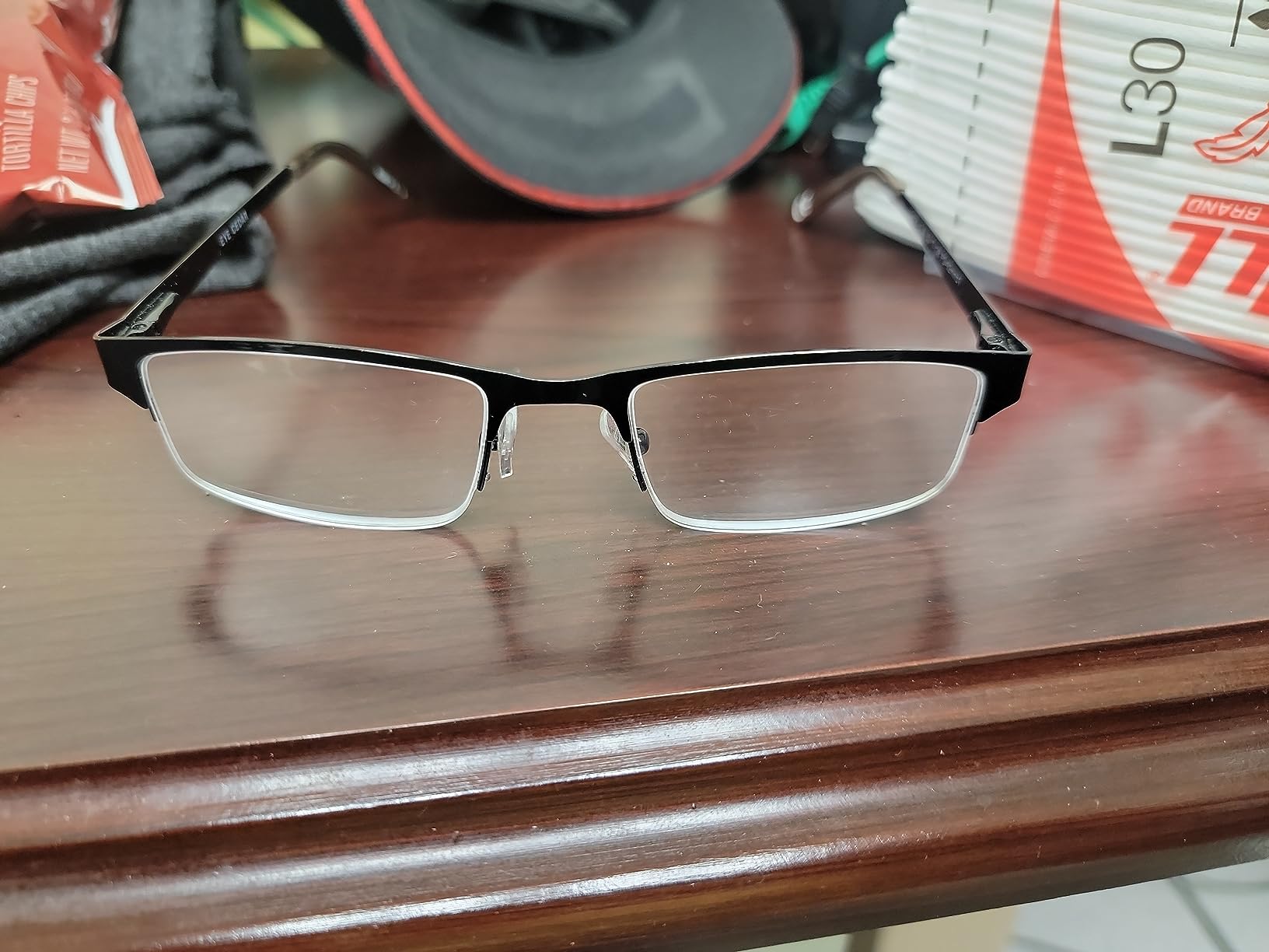 EYECEDAR 5 Pack Premium Reading Glasses for Men Blue Light Blocking Metal Half Frame Spring Hinges Computer Readers for Men 2.5 customer photo 2