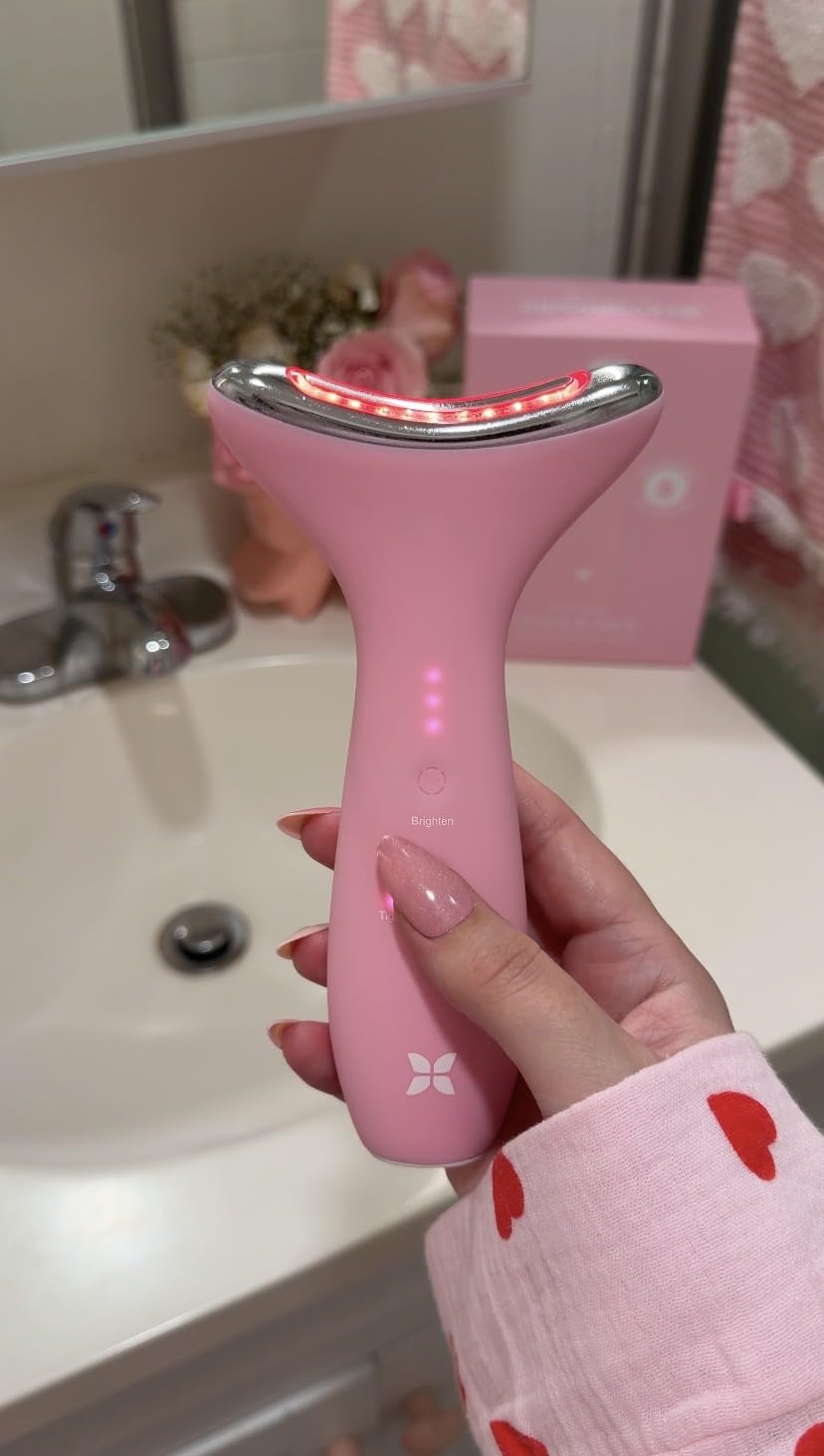 REVO Genie | 3-in-1 Face & Neck Beauty Massager with Heat, 3 Light Therapies, Smart Vibration | Red Light, Blue Light, Green Light Therapy for Smooth Glowing Skin customer photo 1