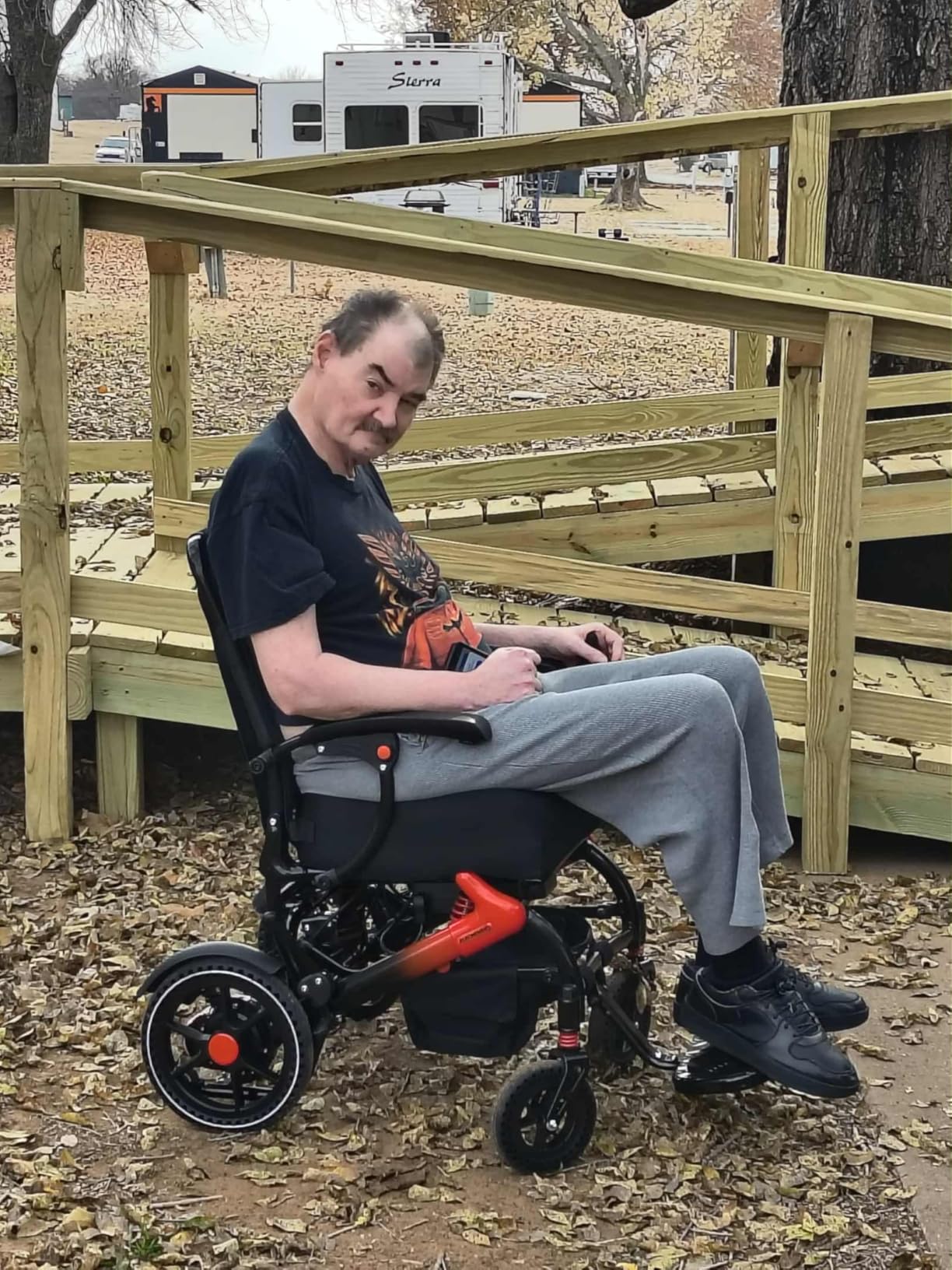 Electric Wheelchairs for Adults Foldable 36LBS Lightweight, 15 Miles Travel Range, Max Support 350 LBS, 500W Brushless Motors Power Motorized for Seniors with LED Light, Airline Approval-Silver Color customer photo 1