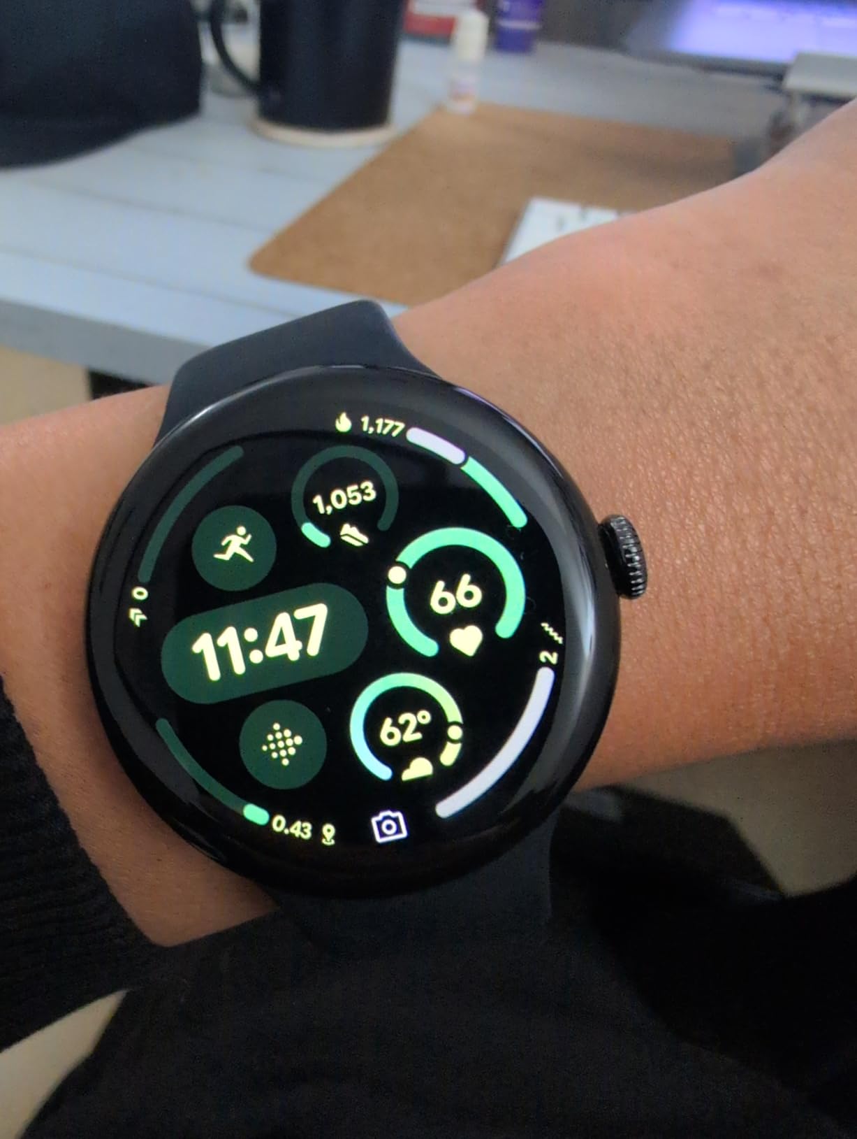 Google Pixel Watch 3 (45mm) 2024 Model - Android Smartwatch, Heart Rate Tracking, Fitbit Advanced Running, Fitness Insights, 24-Hour Battery - Matte Hazel Aluminum Case - Hazel Band - Wi-Fi (Renewed) customer photo 1