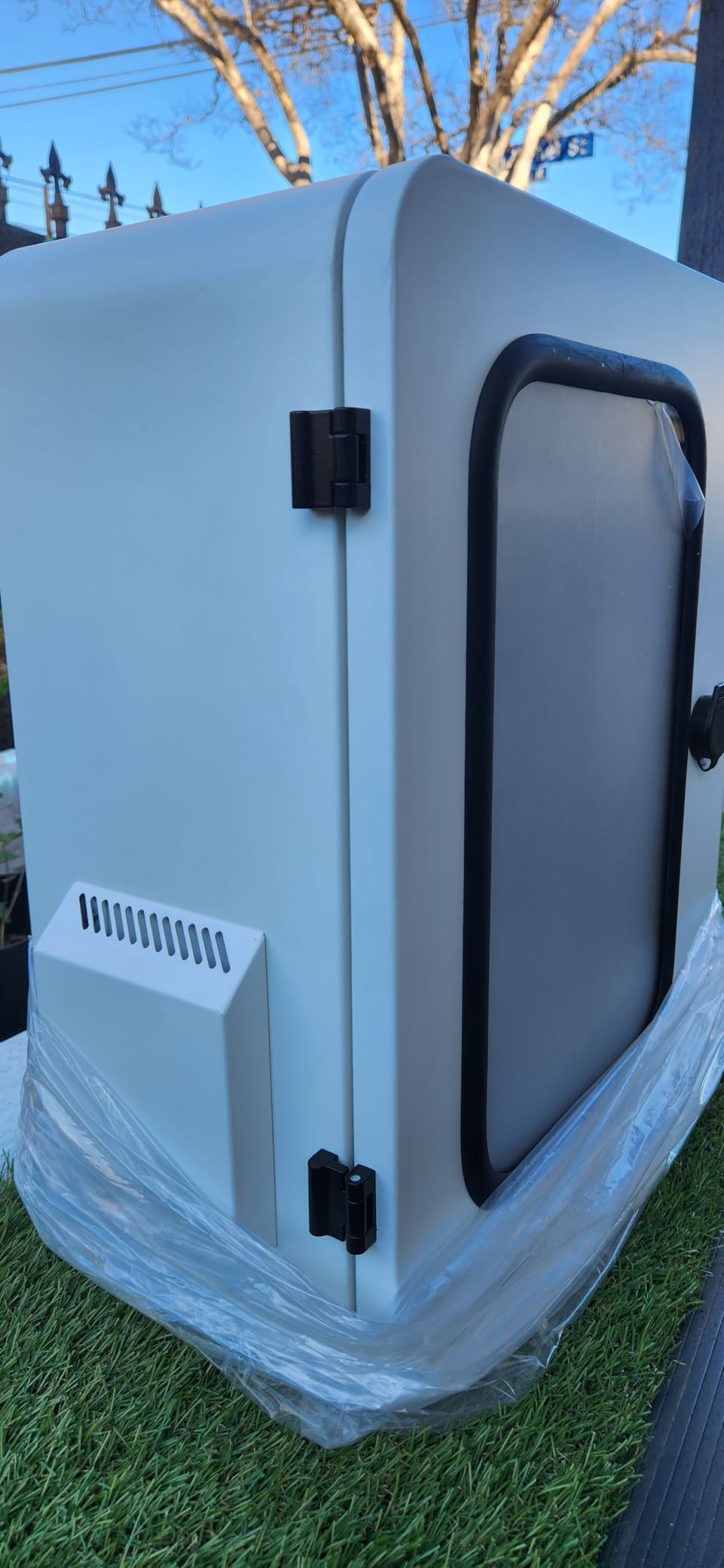 Outdoor Electrical Box with Clear Window and Thermostat and Fan, Precise Temperature Control 0.1°F, IP65 Water Resistant Rating customer photo 2