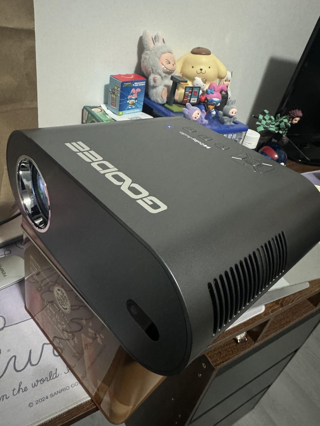 [Google TV/Voice Control]GooDee 4K UHD Smart Projector with WiFi and Bluetooth, Portable Movie Projector Applicable to Prime Video,YouTube Built-in, Dolby Sound Home Theater for Indoor/Outdoor customer photo 1
