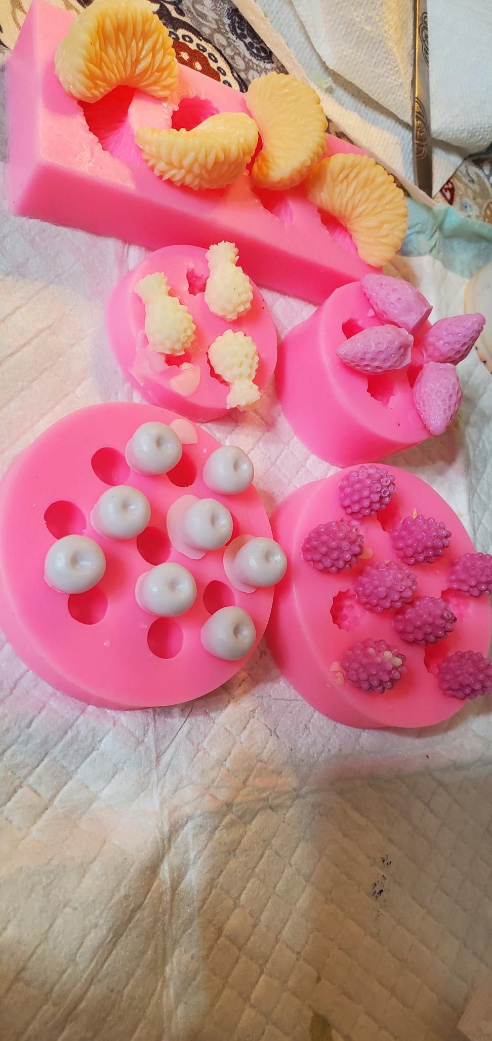 Juome 2 Pack 3D Mango Shape Cake Mold - 8 Cavity Fruit Pudding Mango Silicone Molds for Baking Pastry, Ice Cream, Mousse Cake Decoration Mould Supplies customer photo 2
