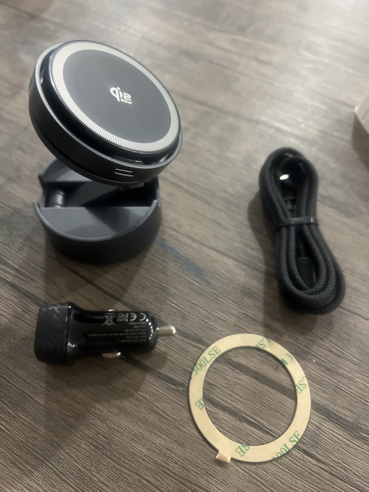 THREEKEY for Qi2 25W Certified MagSafe Car Mount Charger Lite with Cooling Fan & LED Light, 360° Rotating Fast Wireless Charger & Phone Holder for iPhone 17-12, Galaxy S25-S26 | 30W Adapter Included customer photo 2