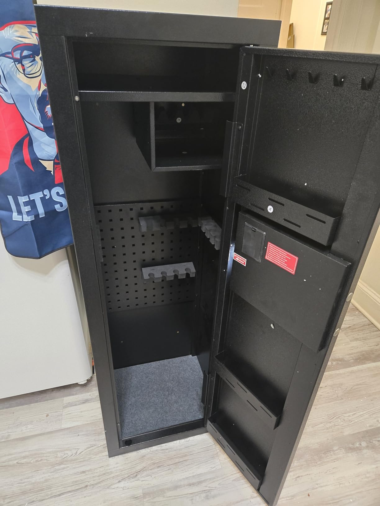 KAER Biometric Gun Safe Rifle,Gun Safes for Rifles and Pistols Holds 14-15 Firearms with Adjustable Racks & Pistol Storage,Fingerprint Keypad Lock Gun Cabinet for Home & Hunting for Enthusiasts customer photo 1