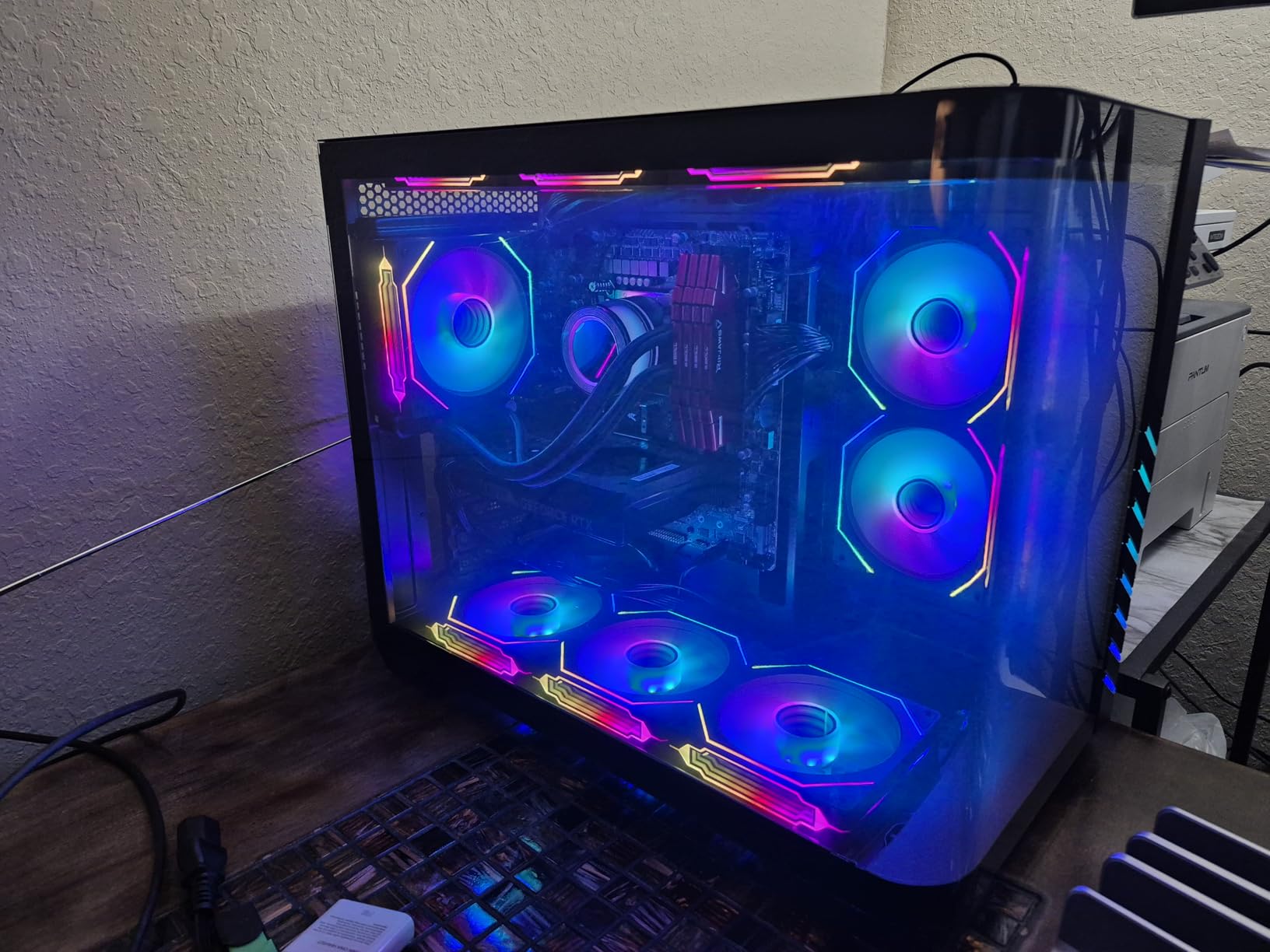 Liquid Cooled ARGB Gaming PC - i7-12700KF up to 5.0 GHz 12-Cores, RTX 5060 8GB, 32GB DDR4 RAM, 1TB NVMe SSD, Wi-Fi 6 & Bluetooth 5.4, 9x ARGB Cooling Fans, Win11 Pro, 650W PSU, High-Performance Tower customer photo 1