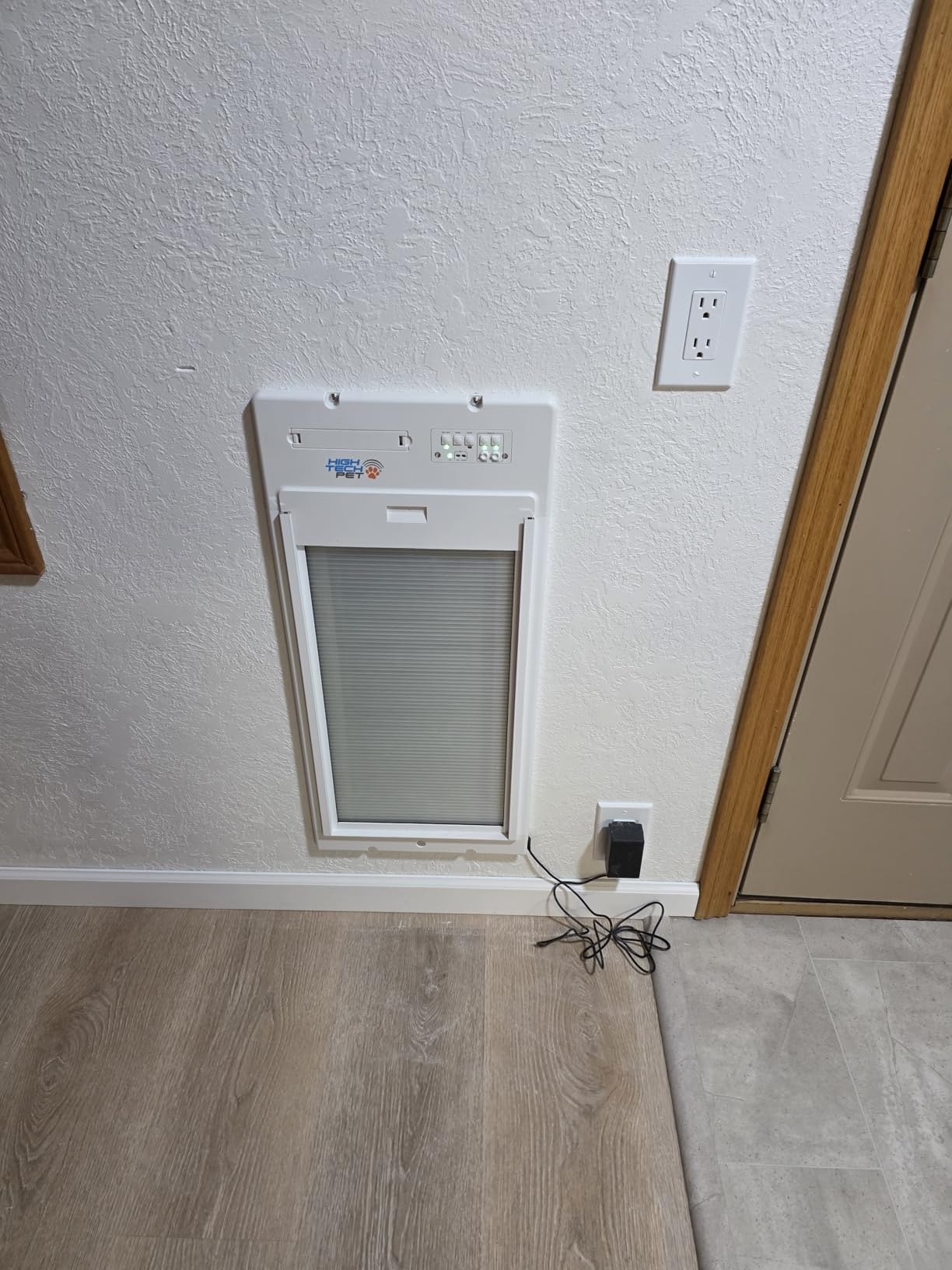 Power Pet Automatic ROLL UP Door by High Tech Pet Brand, Motorized Panel Rolls Up, Pet Collar Operated, Manual & WiFi App Control, Security Lockout Panel, 24/7 Exit & Entry Timers (Door Mount, Large) customer photo 1