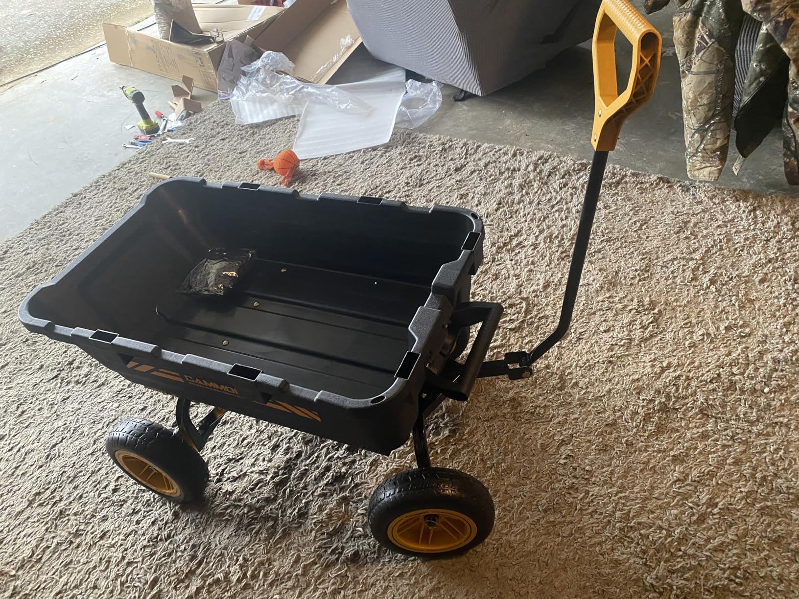10in NO-FLAT TIRES 900lb Heavy-Duty Garden Dump Cart DIY Expandable Capacity Over 4 Cu.Ft. Utility Wagon with Quick-Release Dumping & Prime Grade 100% Virgin Polypropylene-Not Recycled Material customer photo 1