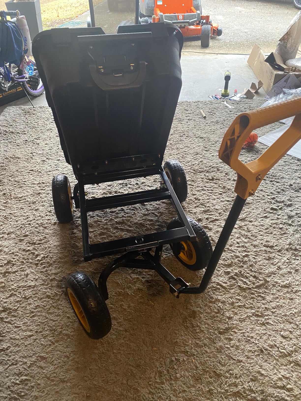 10in NO-FLAT TIRES 900lb Heavy-Duty Garden Dump Cart DIY Expandable Capacity Over 4 Cu.Ft. Utility Wagon with Quick-Release Dumping & Prime Grade 100% Virgin Polypropylene-Not Recycled Material customer photo 2