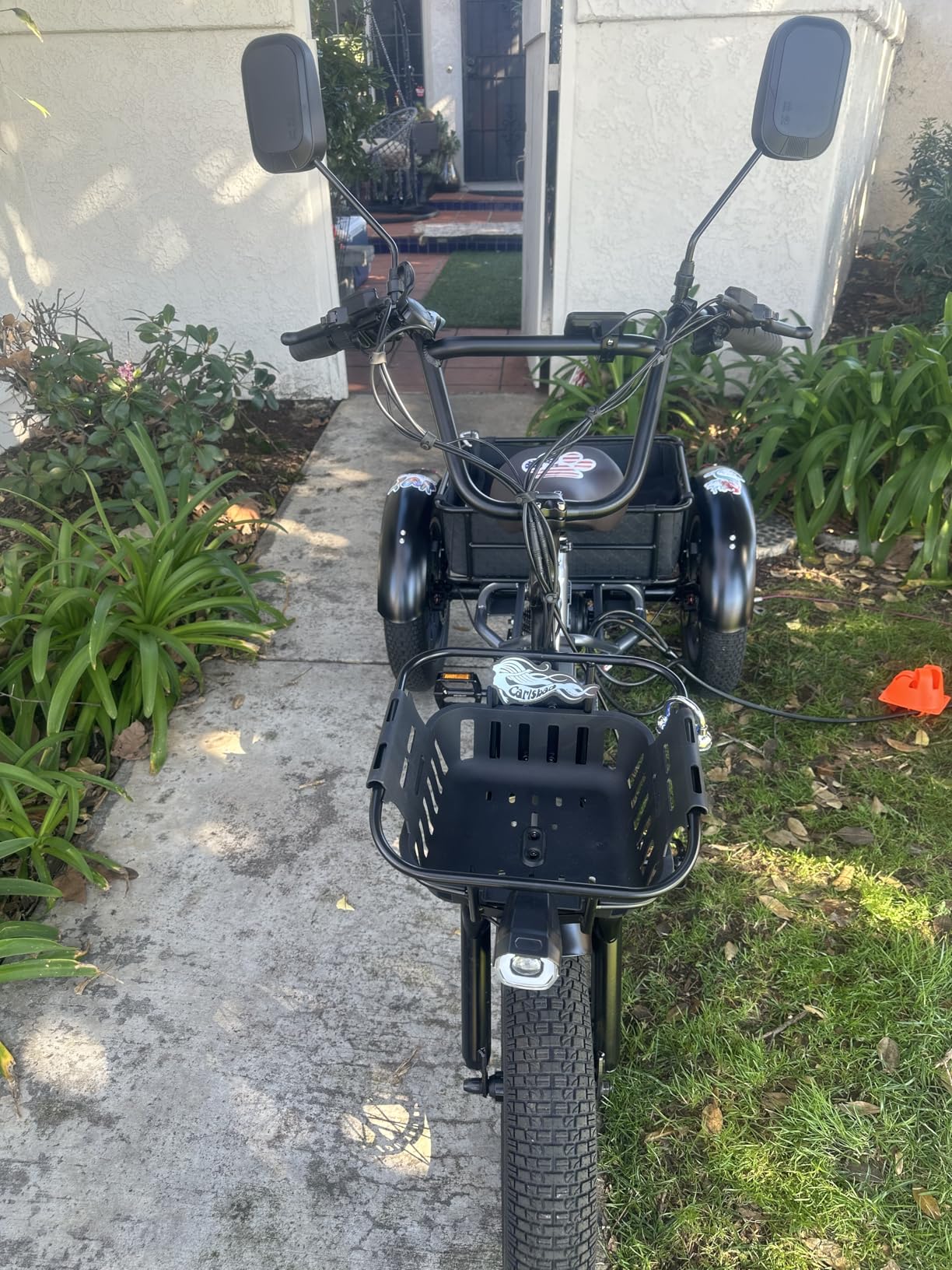 Folding Electric Tricycle for Adults 2 Seater, 22MPH 100 Miles 4 Wide Fat Tire Electric Trike, 3 Wheel Electric Bike 1200W, 48V 20AH Battery, 550LBS Load, Reverse, Parking, Differential, UL Certified customer photo 1