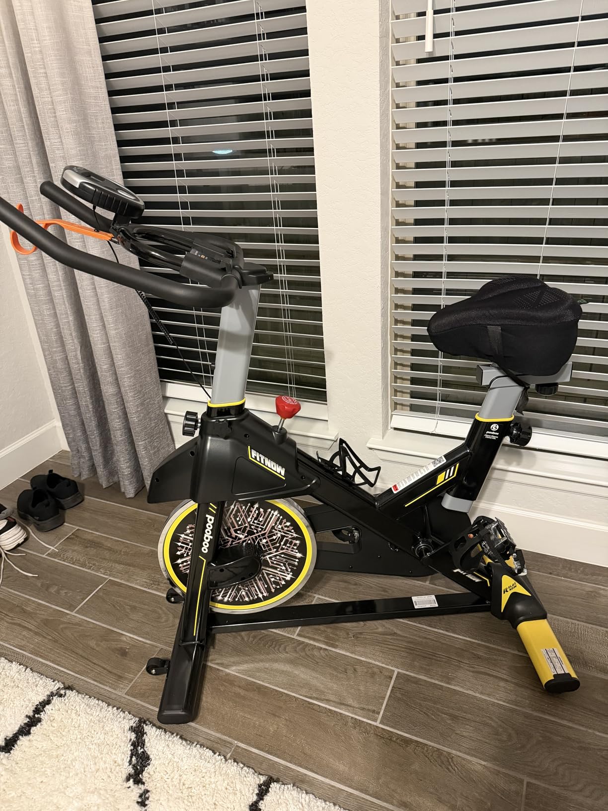 pooboo Exercise Bike, Adjustable Magnetic/Brake Pad Resistance Silent Belt Drive, Indoor Cycling Bike for Home Cardio, Fitness Stationary Bike with 350lbs/300lbs Weight Capacity &Upgraded Version Seat Solid Build 1 customer photo 1
