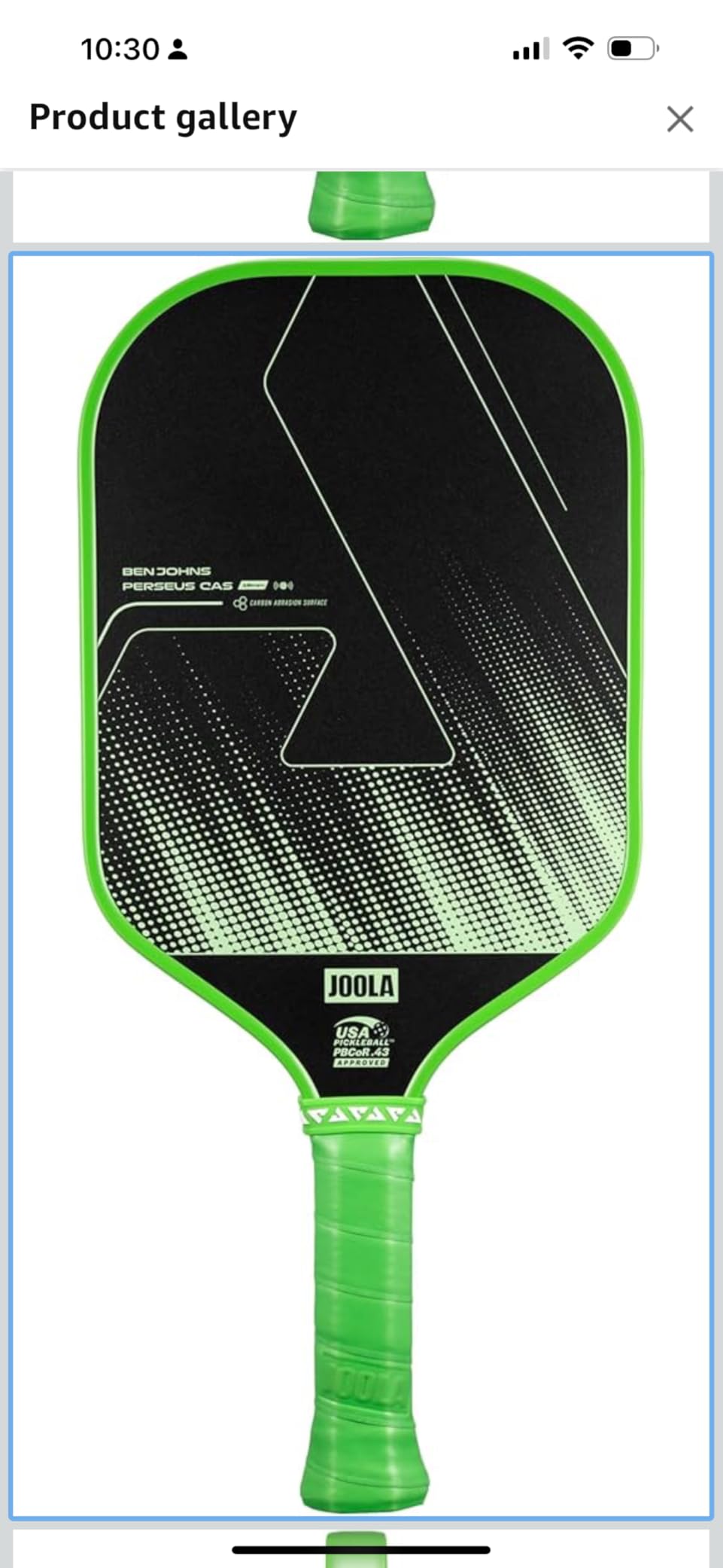 JOOLA Ben Johns CAS Perseus or Hyperion 16mm Carbon Fiber Pickleball Paddle - CAS Surface Tech for Control & Power customer photo 1