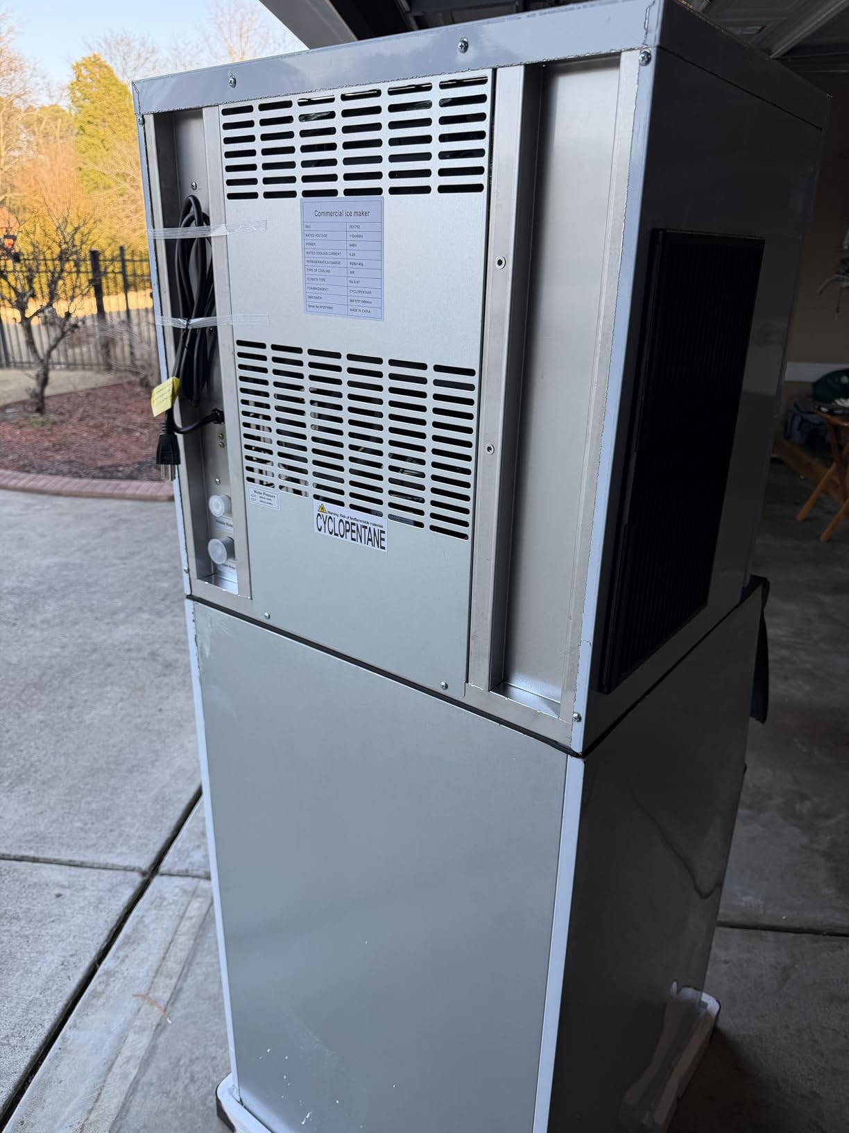 Commercial Ice Machine 760LBS/24H, Storage 650LBS, Large Industrial Ice Maker, Ice Ready in 5-15min, with Self-Cleaning Mode, with Timing Function, 30 Levels of Ice Thickness Adjustment, Stainless Steel customer photo 2
