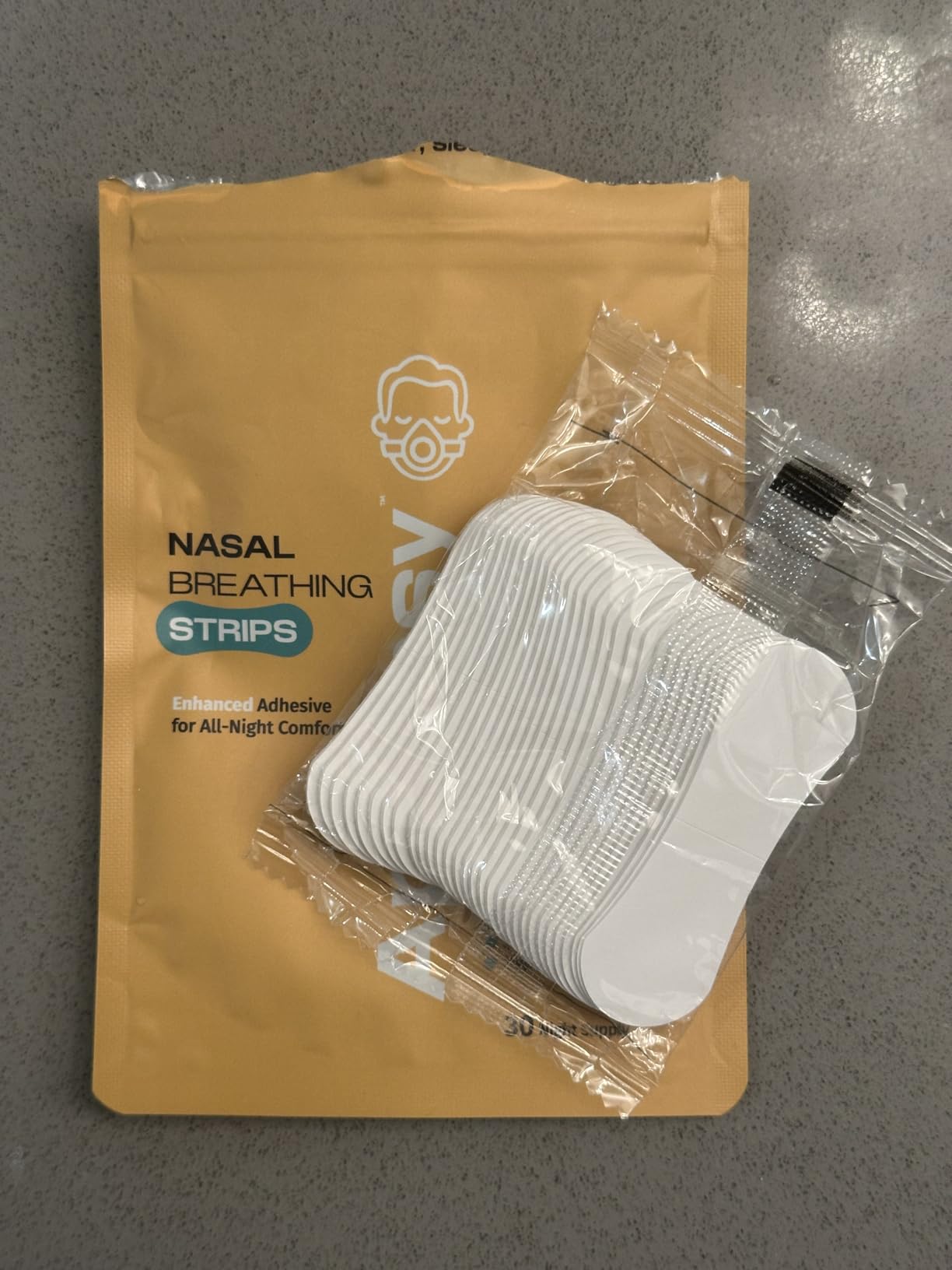 Apneasy® Extra Strength Nasal Breathing Strips for Snoring Relief and Better Sleep - 30 Night Supply - Hypoallergenic Mouth Breathing Solution for CPAP Therapy and Sensitive Skin customer photo 1