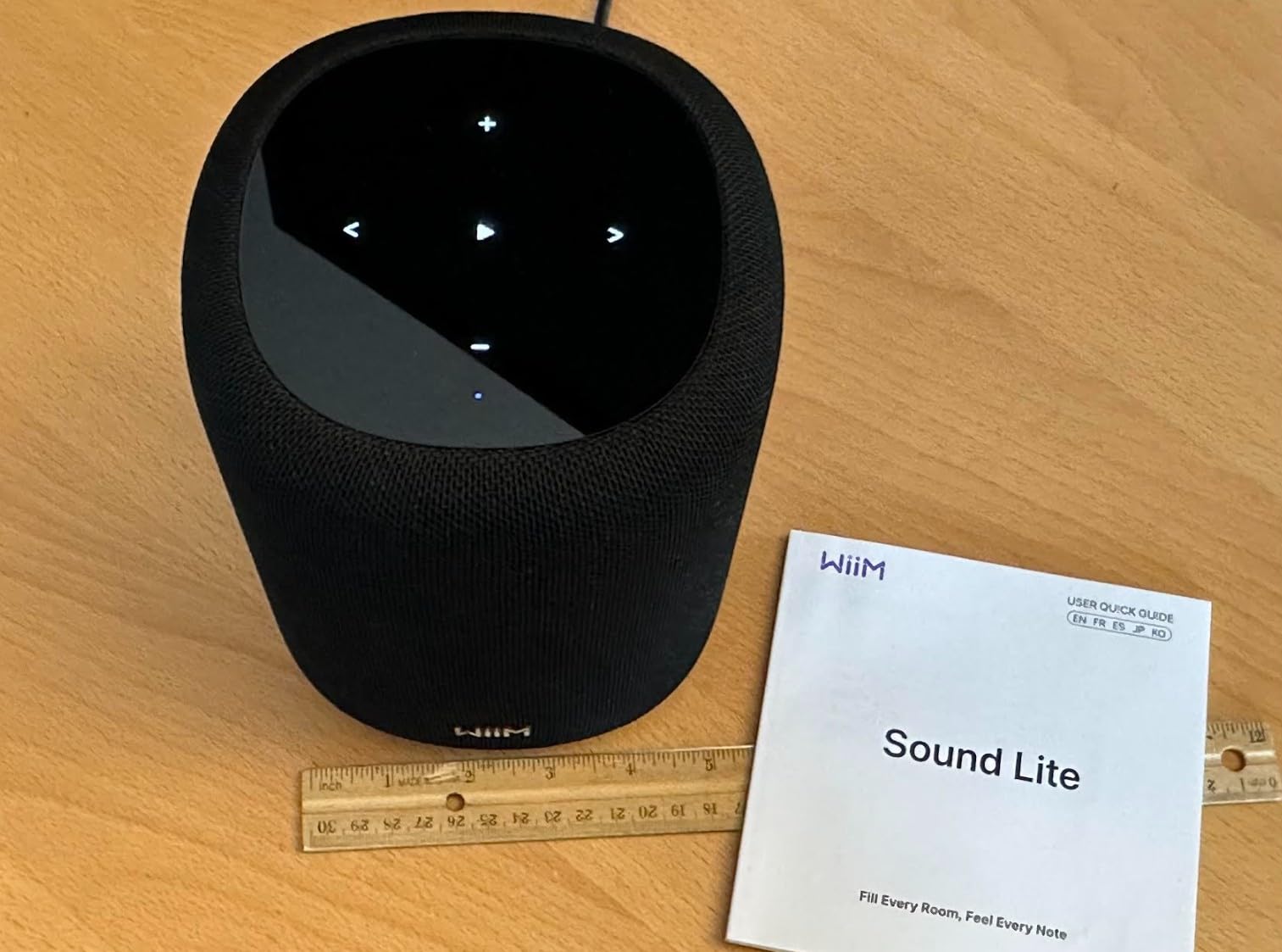 WiiM Sound Lite Smart Speaker, Hi-Res 24-bit/192 kHz, AI RoomFit Room Correction, 100W Peak, Wi-Fi 6E/Bluetooth 5.3, Multi-Room & Stereo Pairing, Black customer photo 1